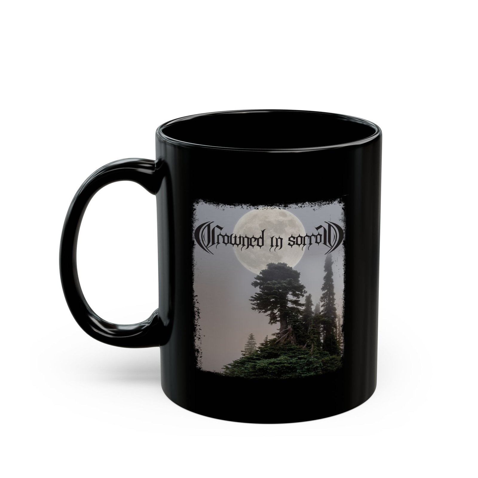 Crowned In Sorrow Tree Moon 11oz Black Mugs - Image 3