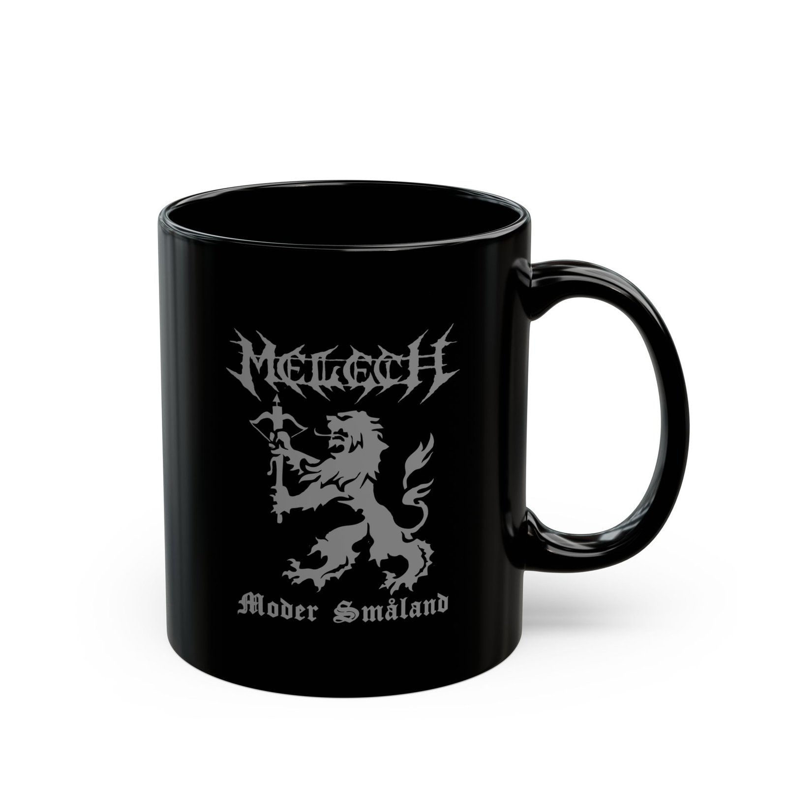 Melech - Moder Småland 11oz Black Mugs (Grey) - Image 3