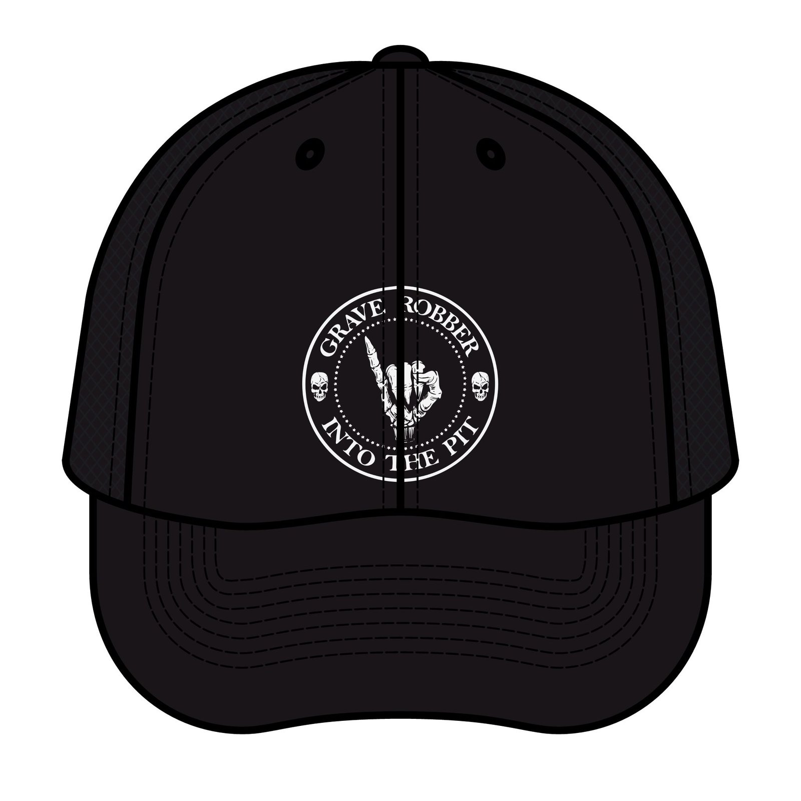 Grave Robber - Into The Pit Printed Trucker Retro Hat