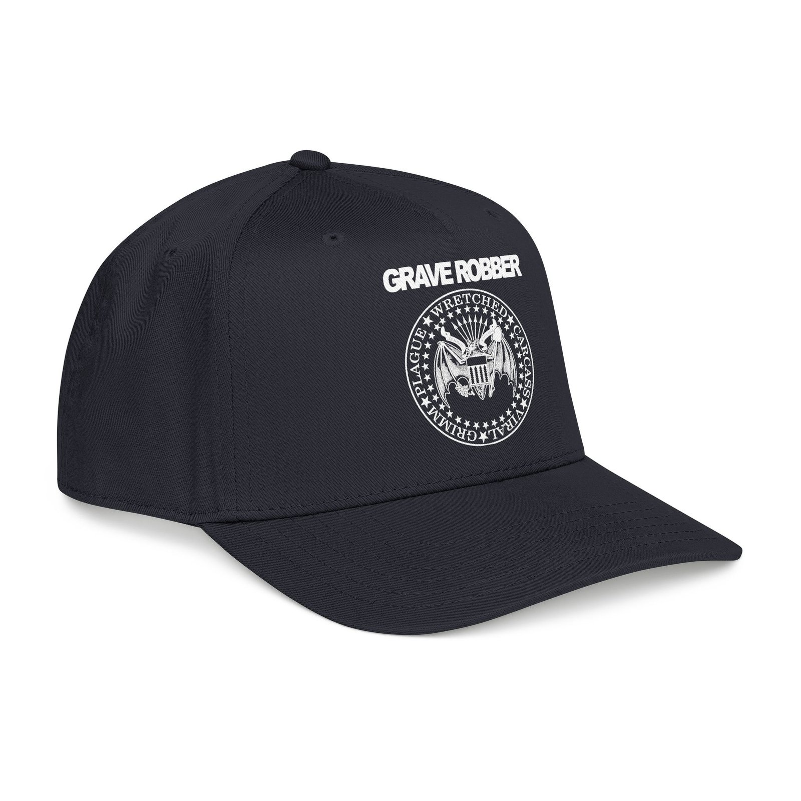 Grave Robber Ramones Printed Mid Profile Baseball Cap - Image 2