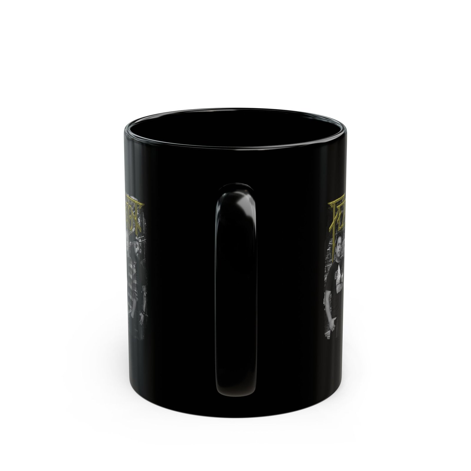 Fear Not Band Photo 11oz Black Mugs - Image 4