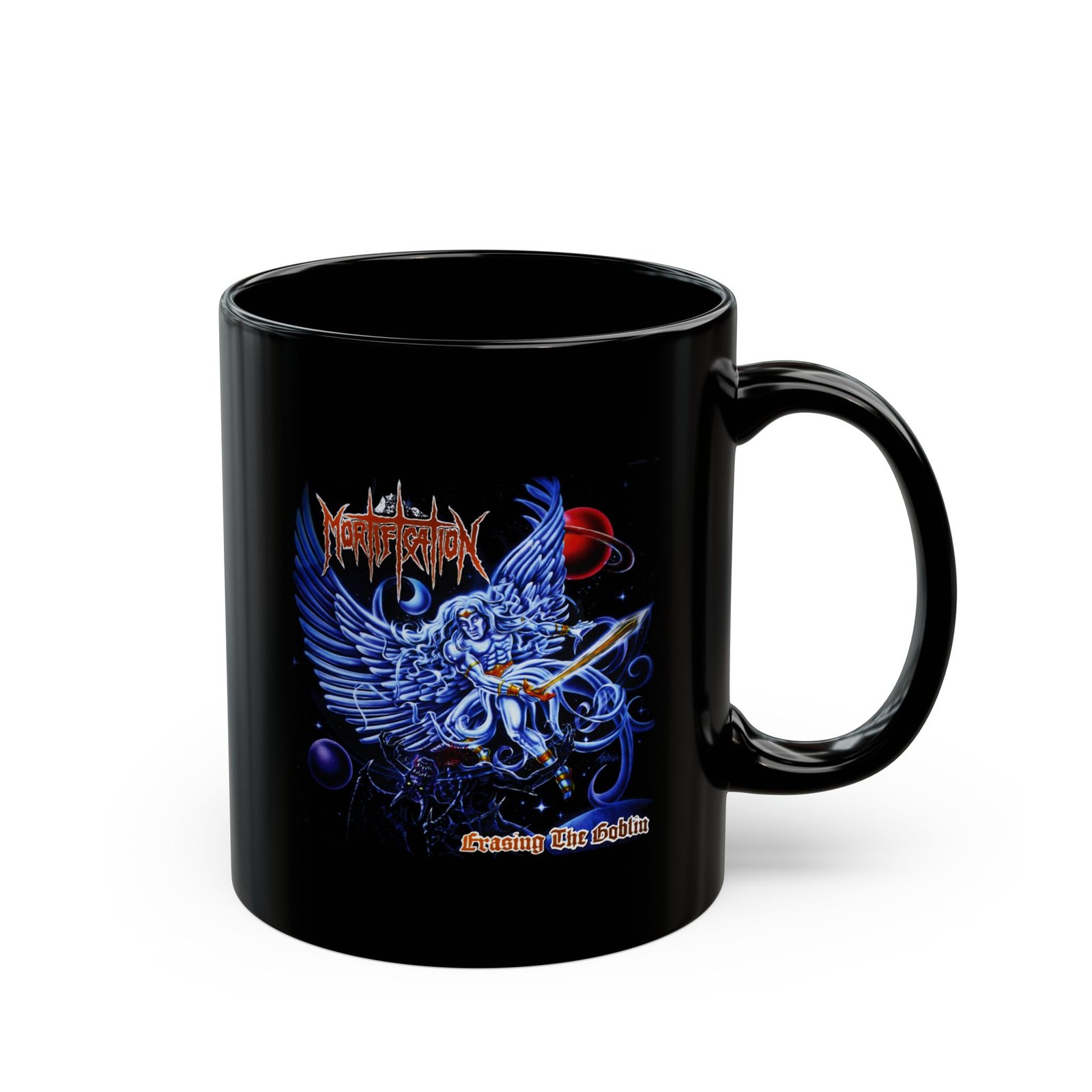 Mortification - Erasing The Goblin Celestial Version 11oz Black Mugs - Image 3
