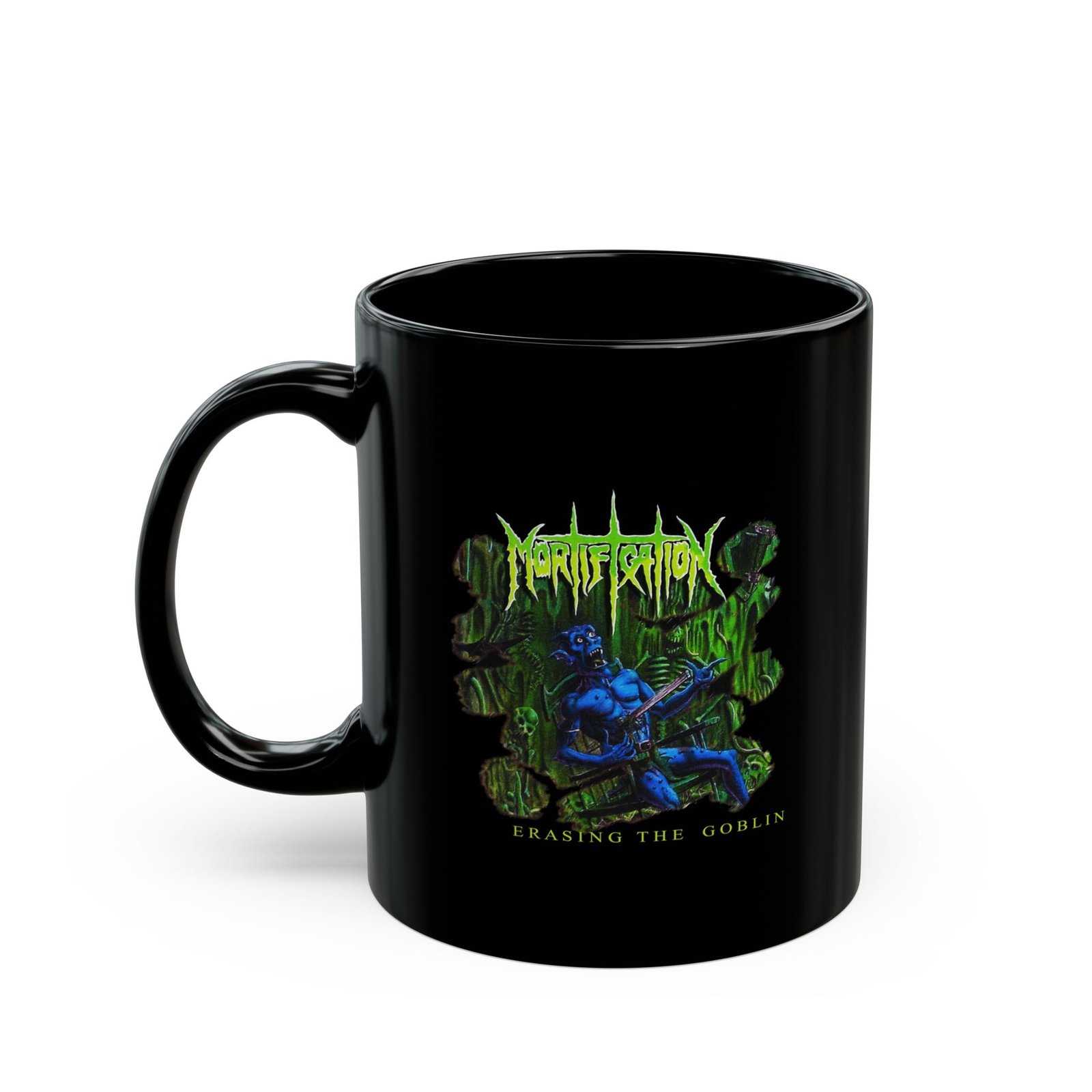 Mortification - Erasing The Goblin 11oz Black Mugs