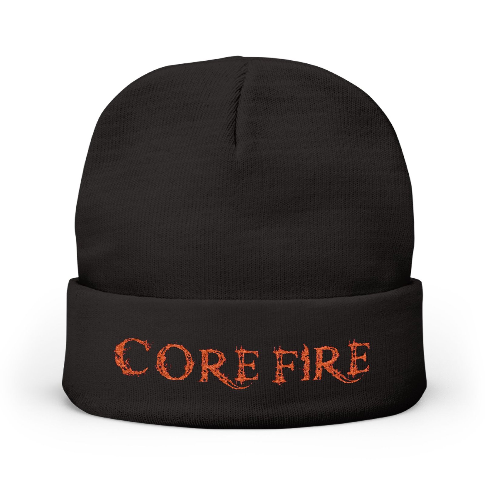 Core Fire Logo Embroidered Knit Beanie