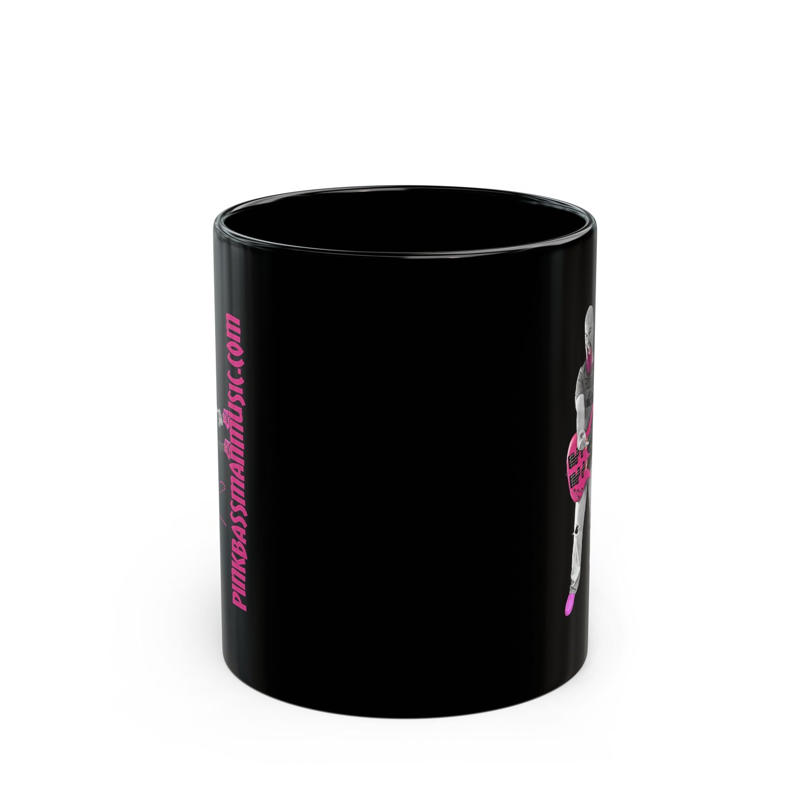 PinkBassMan 11oz Black Mugs - Image 2