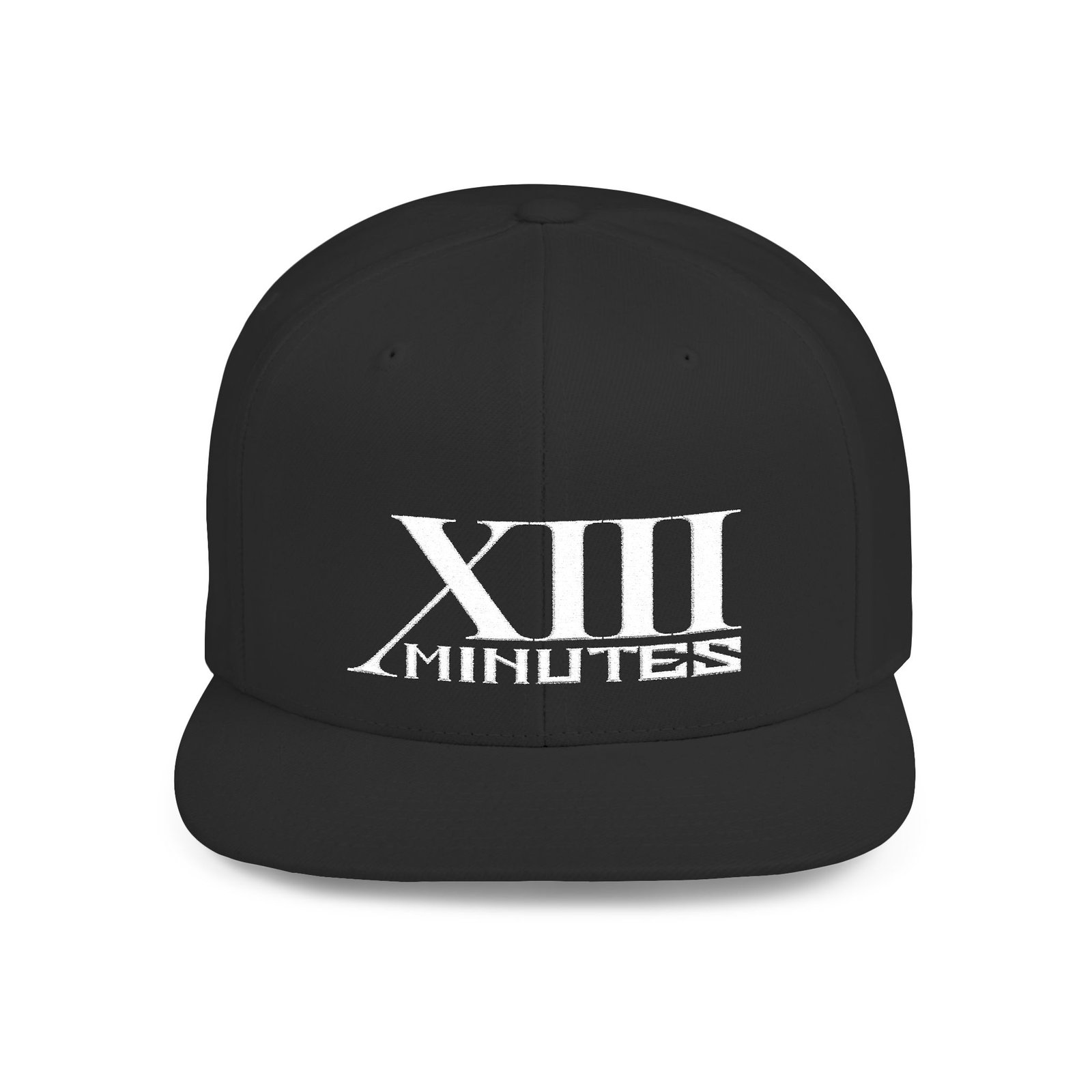 XIII Minutes Logo Embroidered Flat Bill Snapback