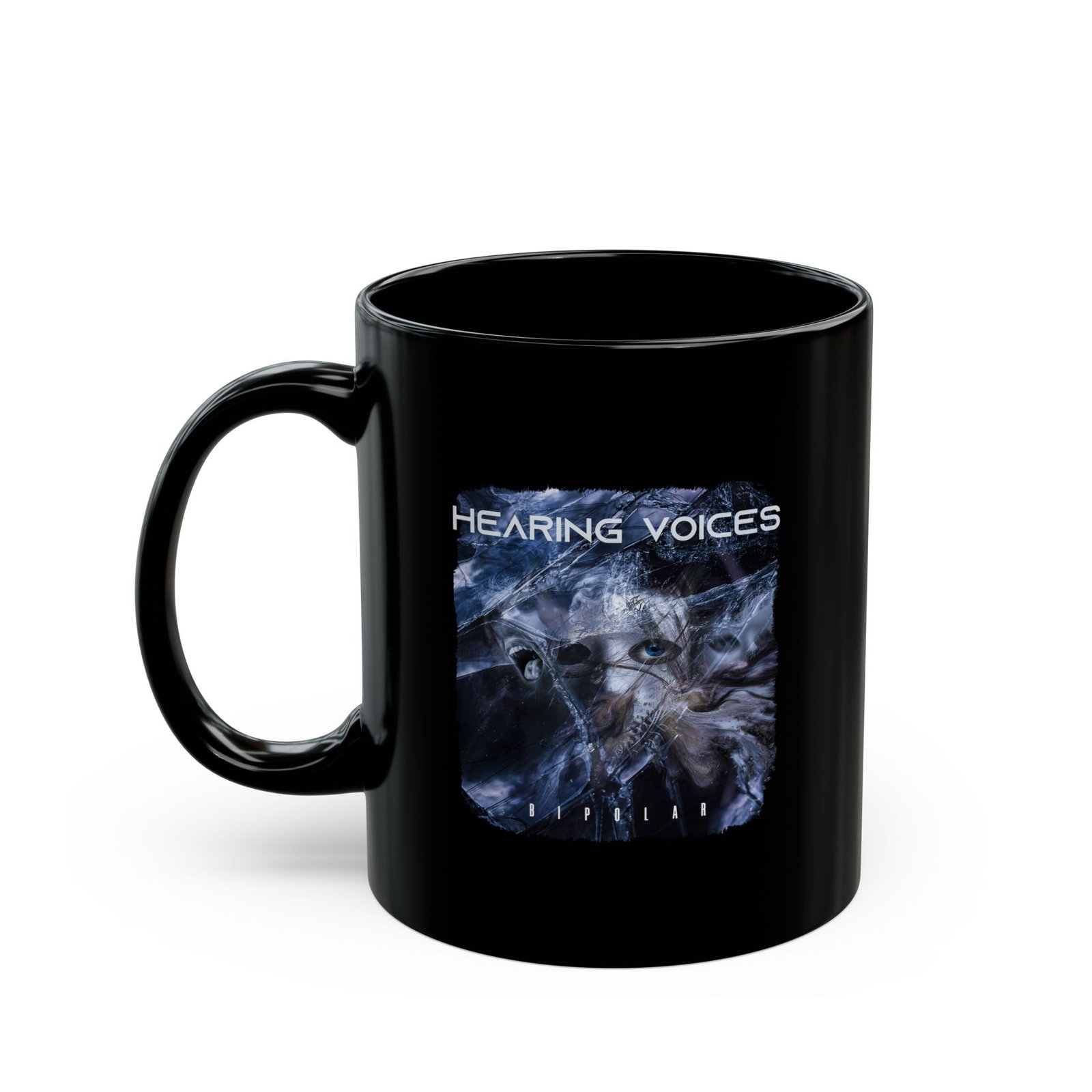 Hearing Voices - Bipolar 11oz Black Mugs