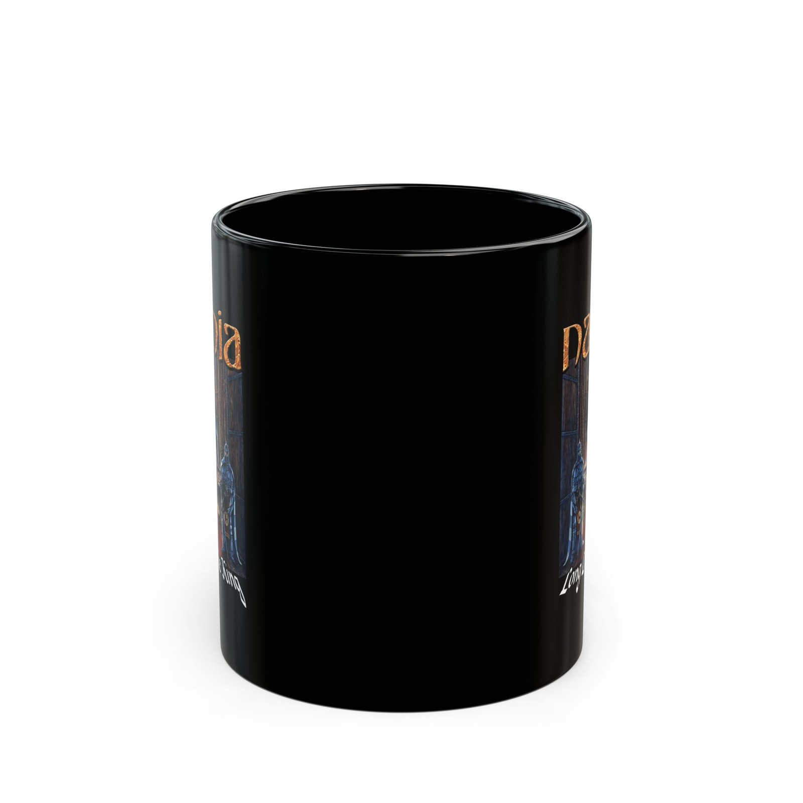 Narnia - Long Live The King 11oz Black Mugs - Image 2