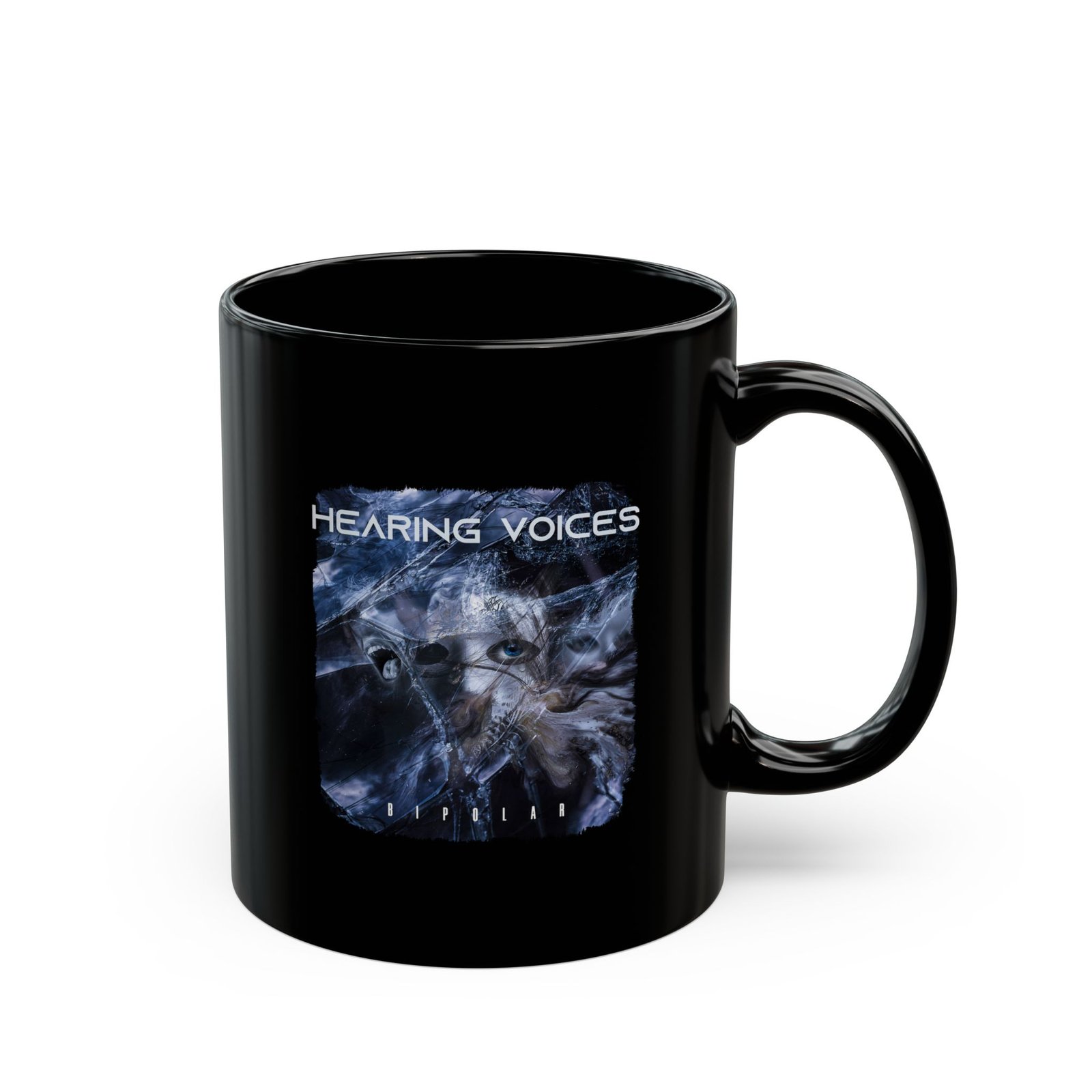 Hearing Voices - Bipolar 11oz Black Mugs - Image 3