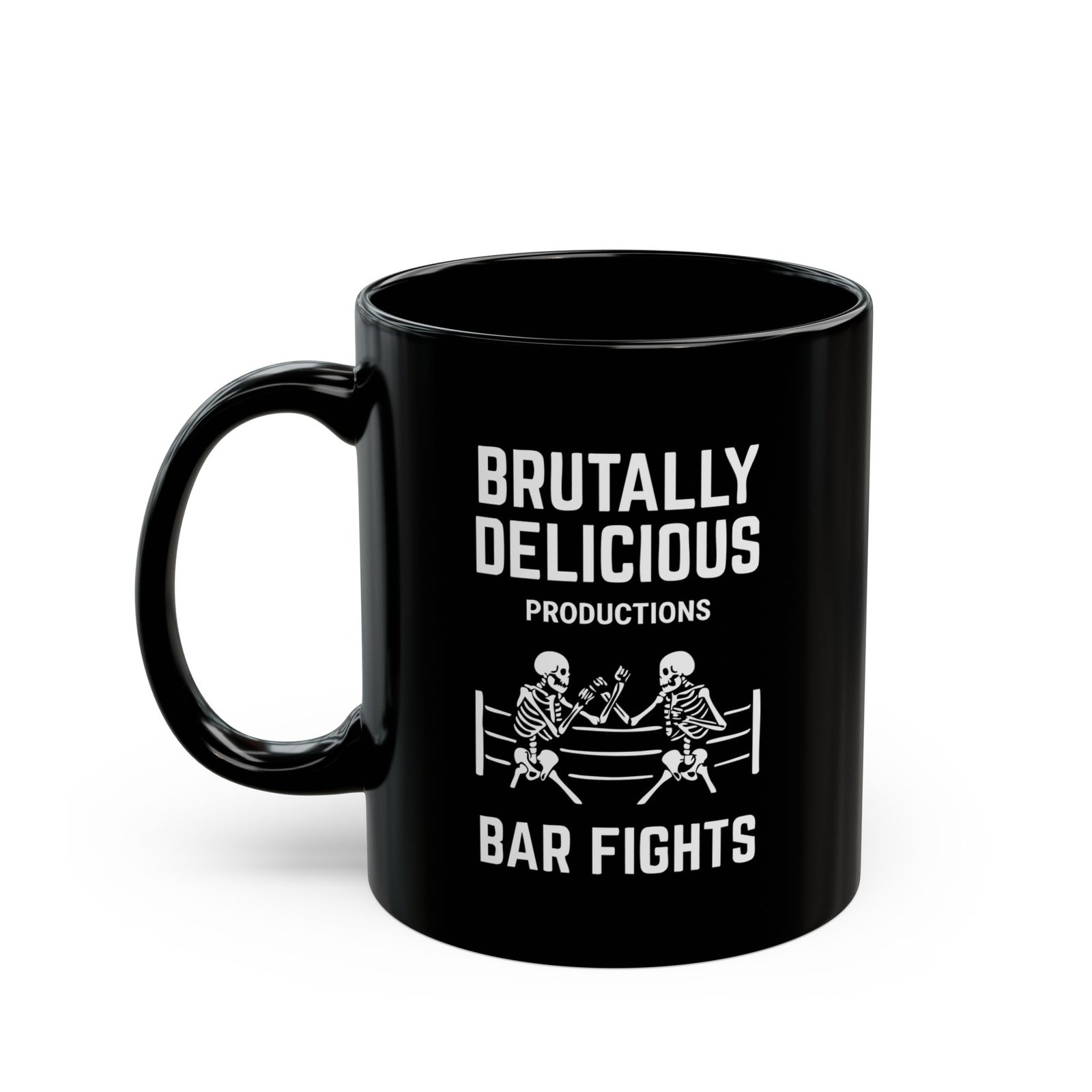 Brutally Delicious Productions - Bar Fights 11oz Black Mugs