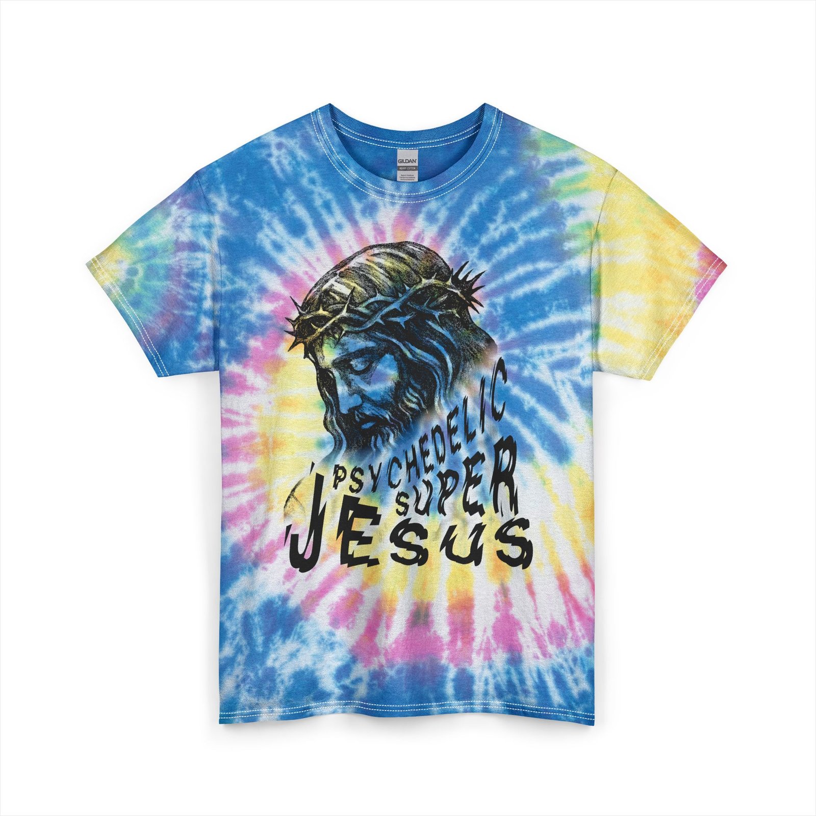 Bride - Psychedelic Super Jesus Tie Dye Cotton T-Shirt