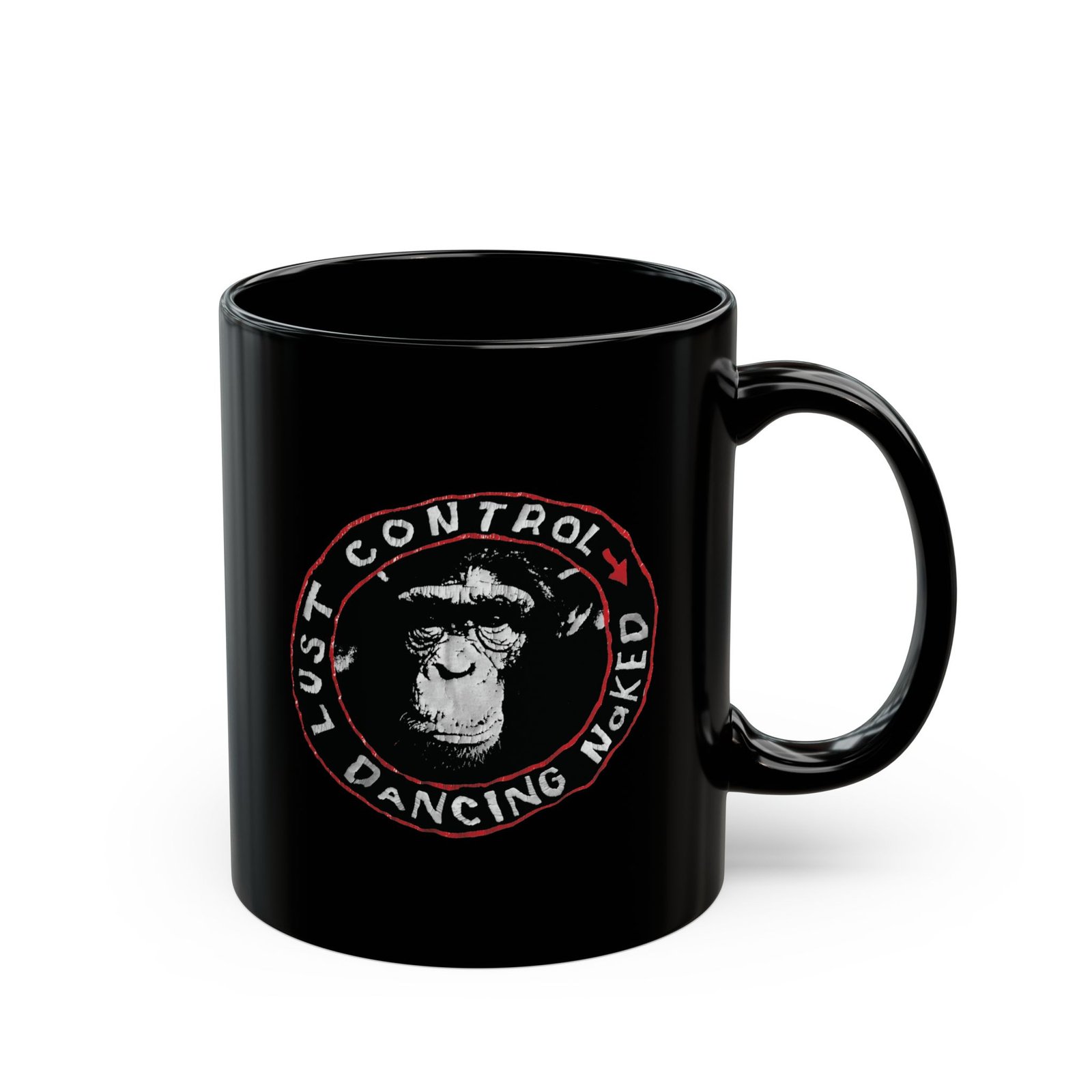 Lust Control - Dancing Naked 11oz Black Mugs - Image 3