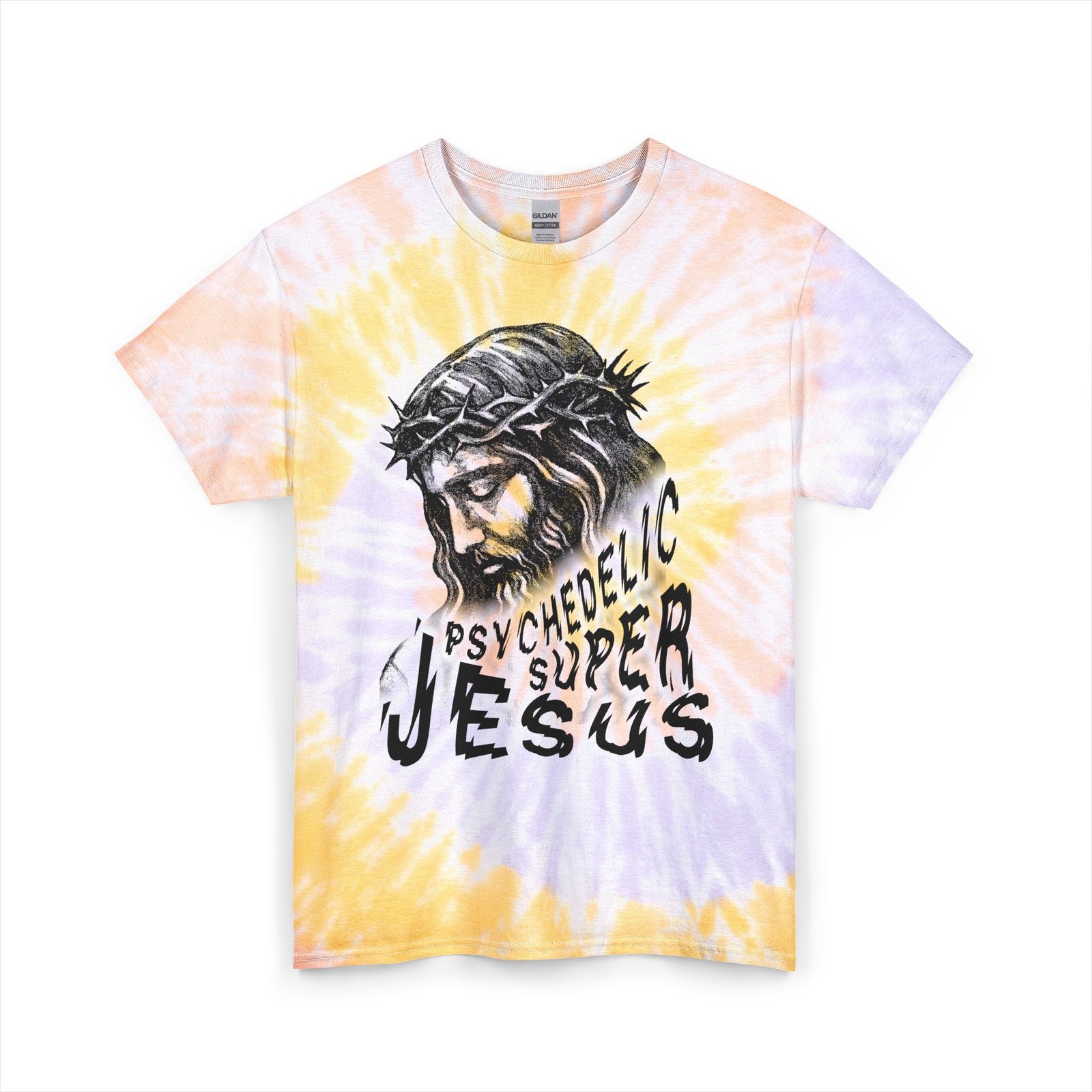 Bride - Psychedelic Super Jesus Tie Dye Cotton T-Shirt - Image 5