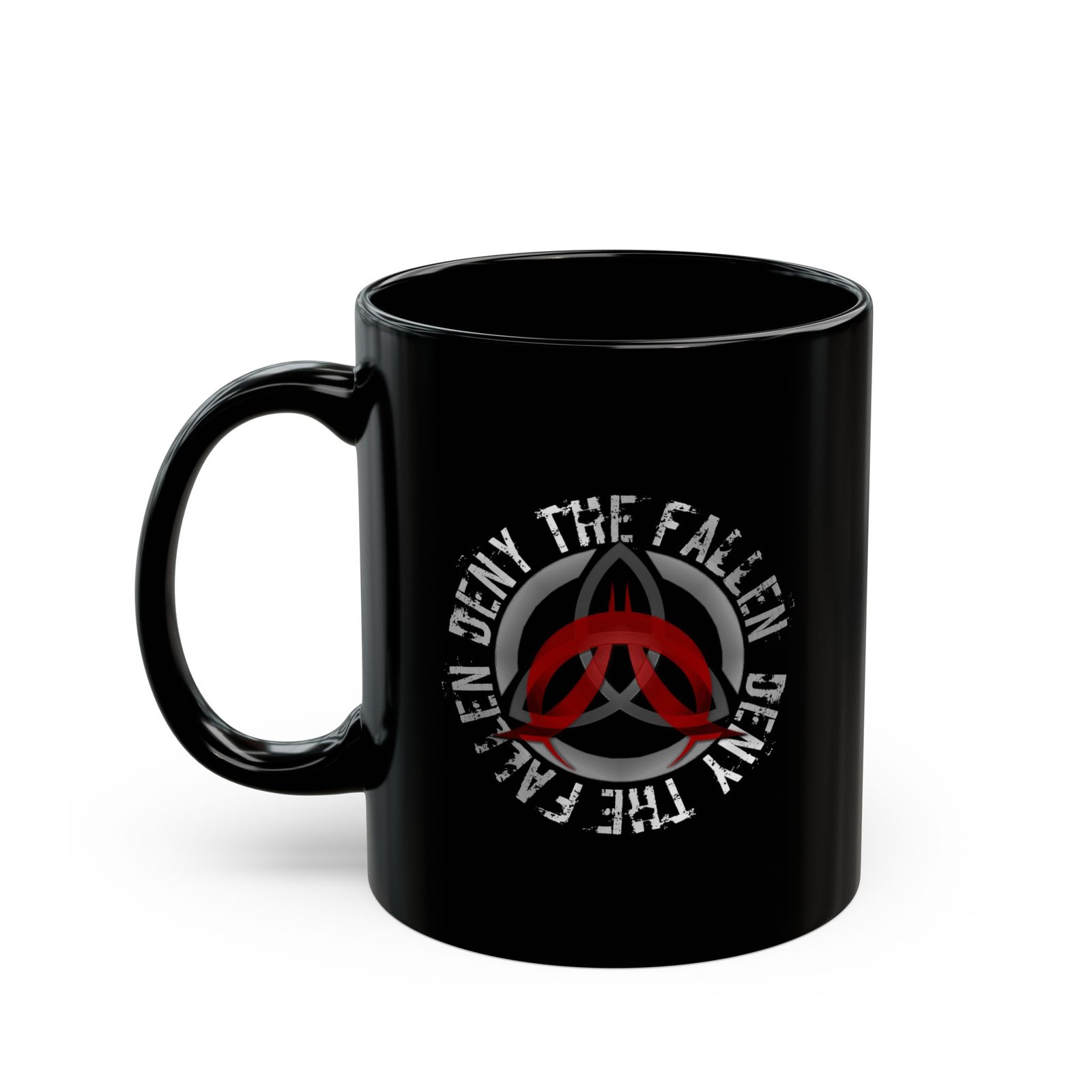 Deny The Fallen Logo 11oz Black Mugs