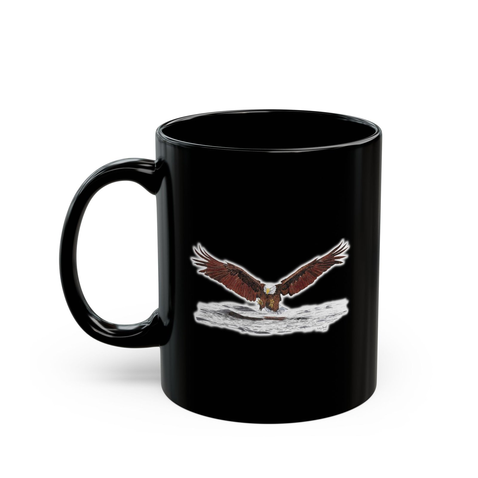 Rudy Gruenke - Open Wings 11oz Black Mugs