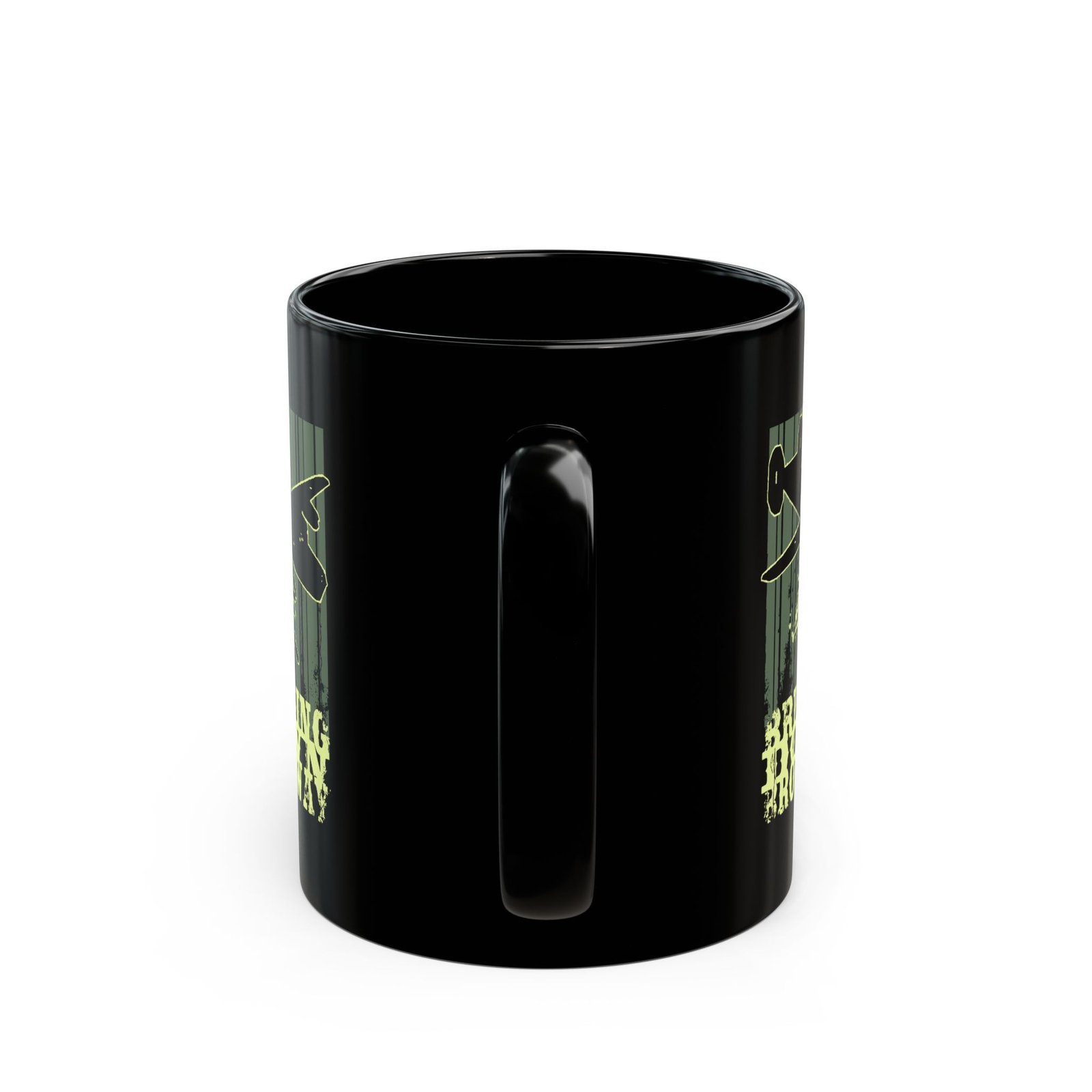 Bringing Down Broadway Bomber 11oz Black Mugs - Image 4