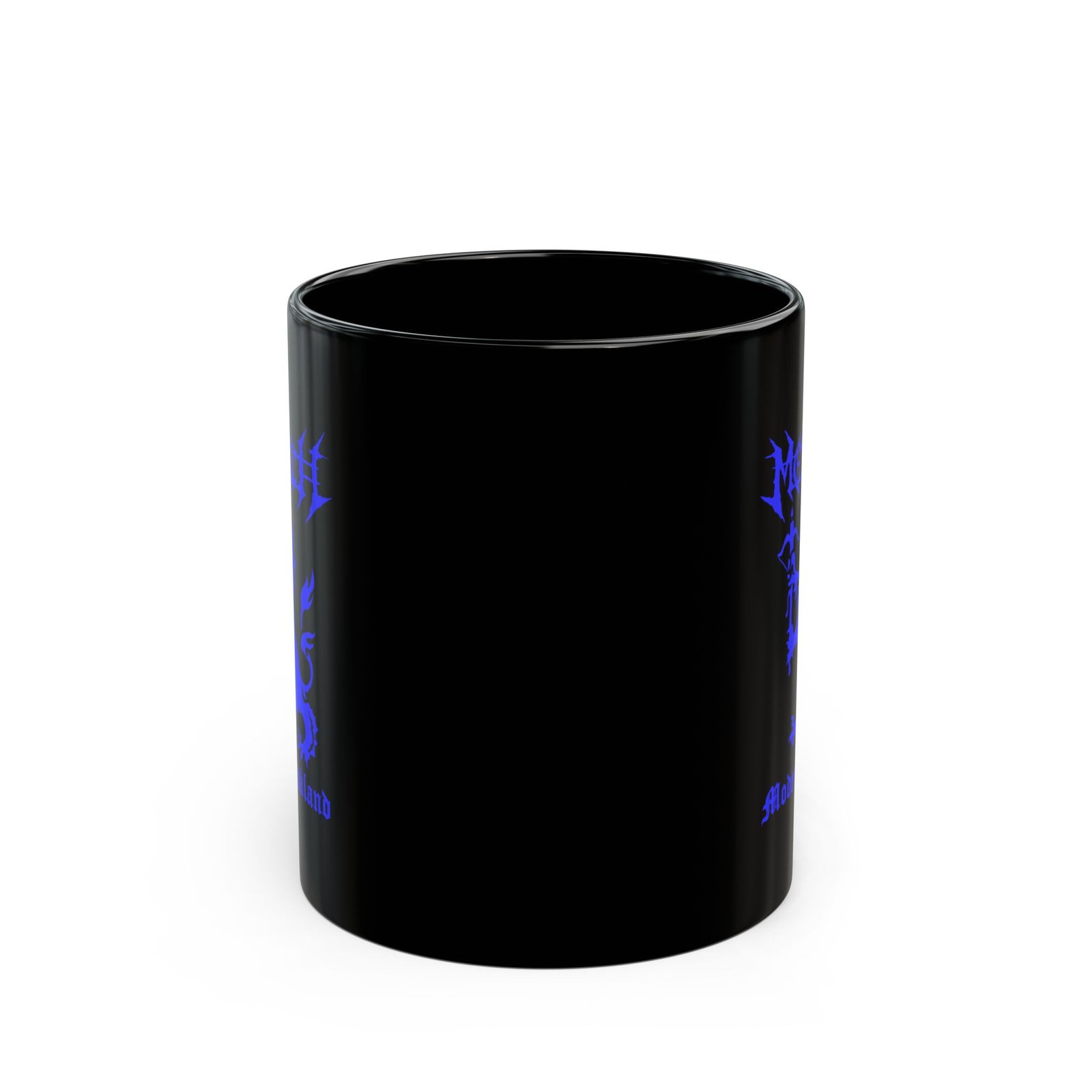 Melech - Moder Småland 11oz Black Mugs (Blue) - Image 2