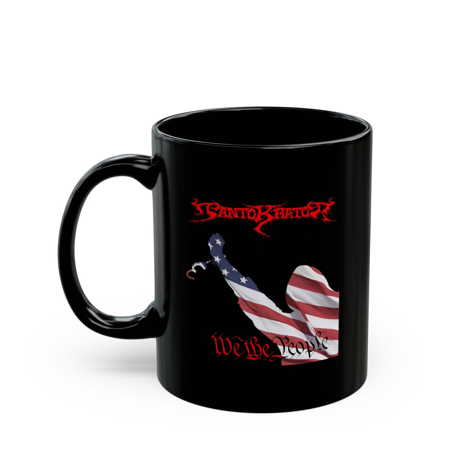Pantokrator - We The People USA 11oz Black Mugs