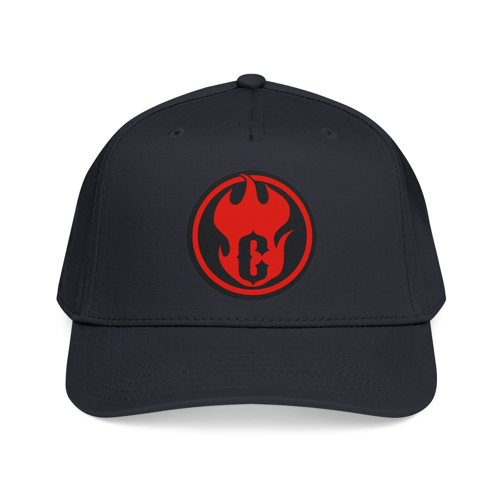 Core Fire Red Circle Printed Mid Profile Baseball Cap