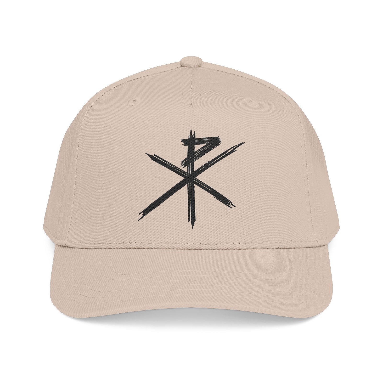Disciple - Chi Ro Printed Mid Profile Baseball Cap (Black)