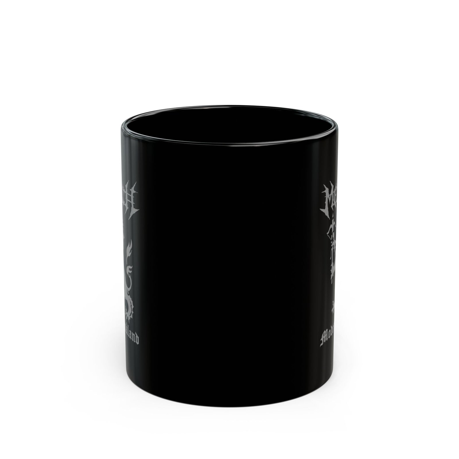 Melech - Moder Småland 11oz Black Mugs (Grey) - Image 2