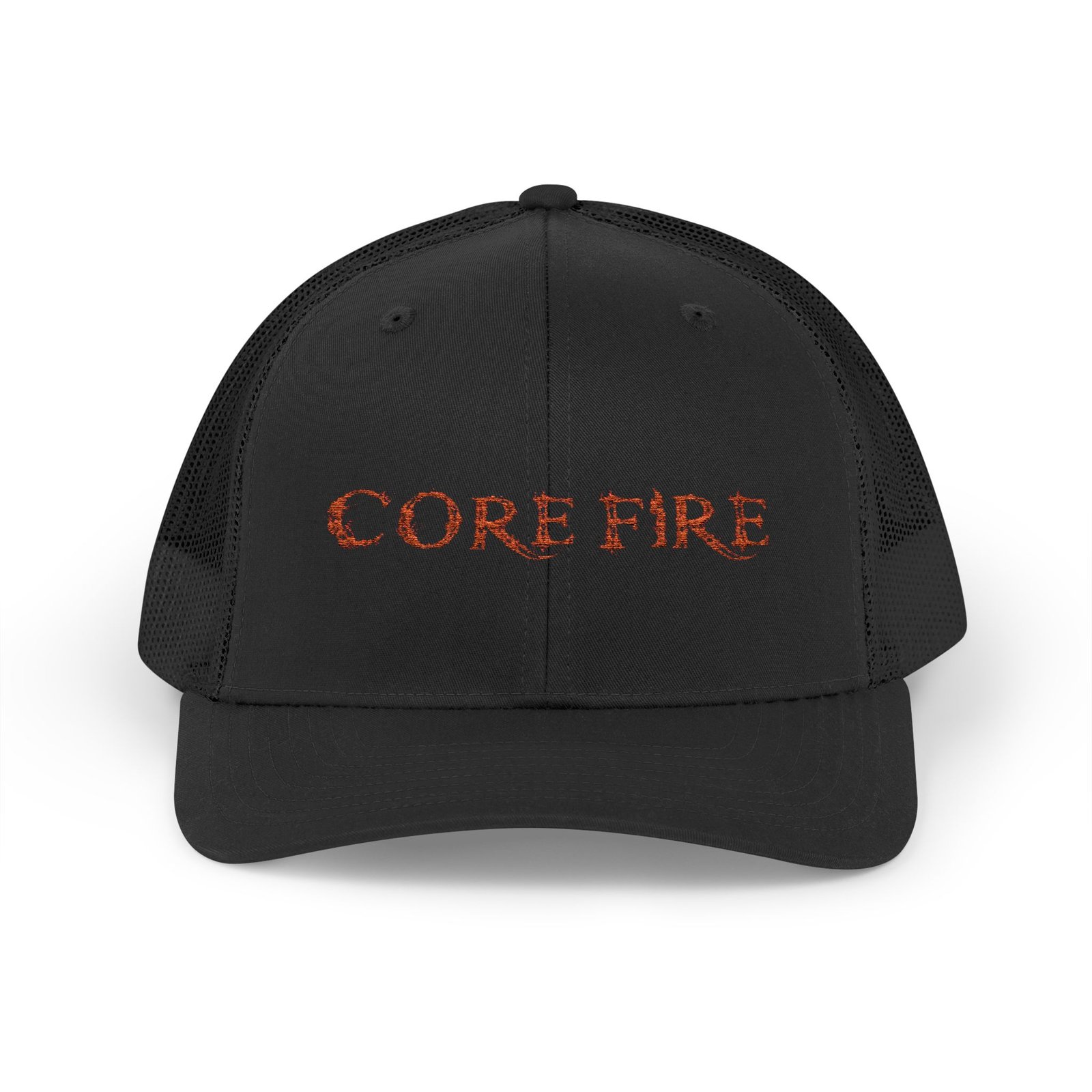 Core Fire Logo Embroidered Snapback Trucker Cap