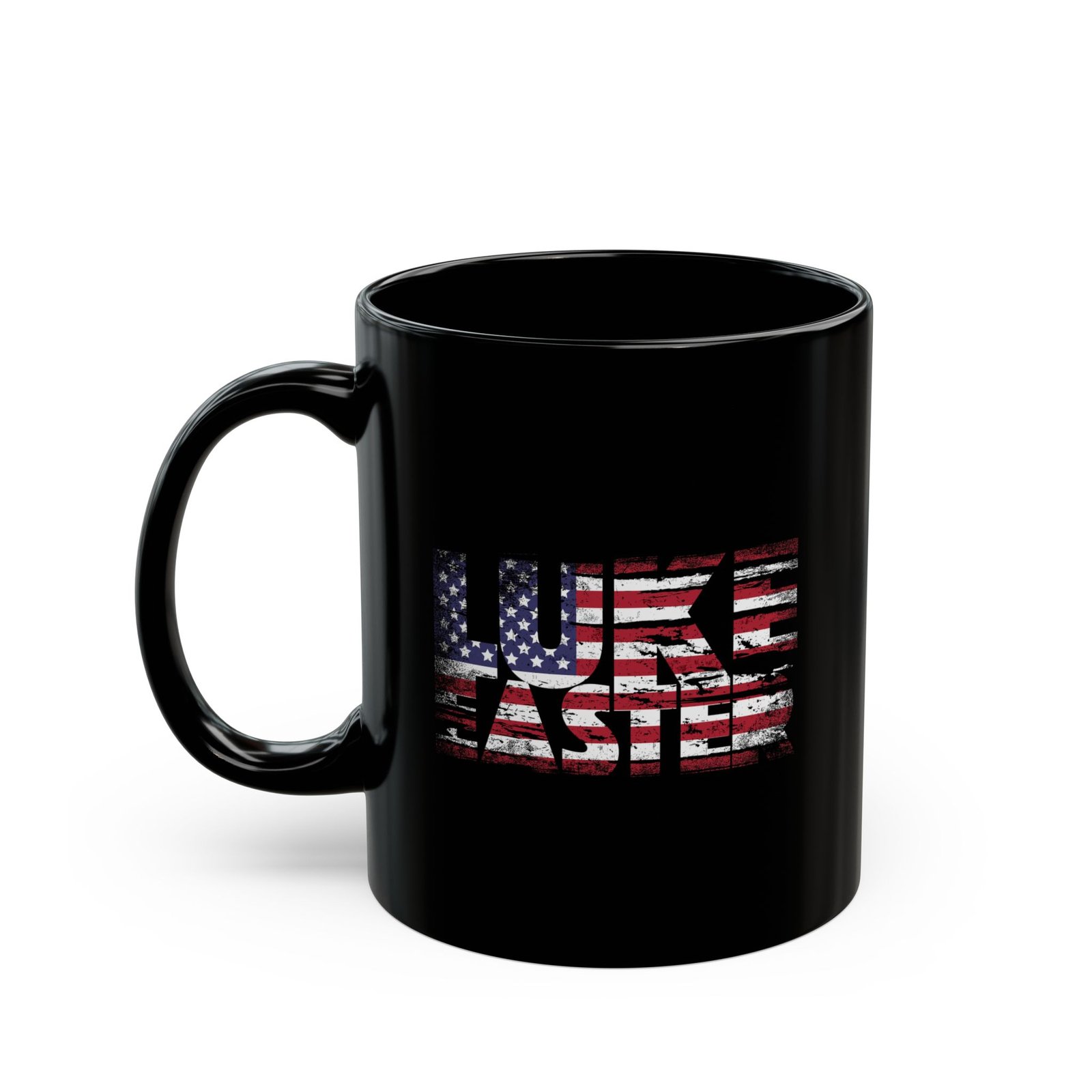Luke Easter Flag Logo 11oz Black Mugs