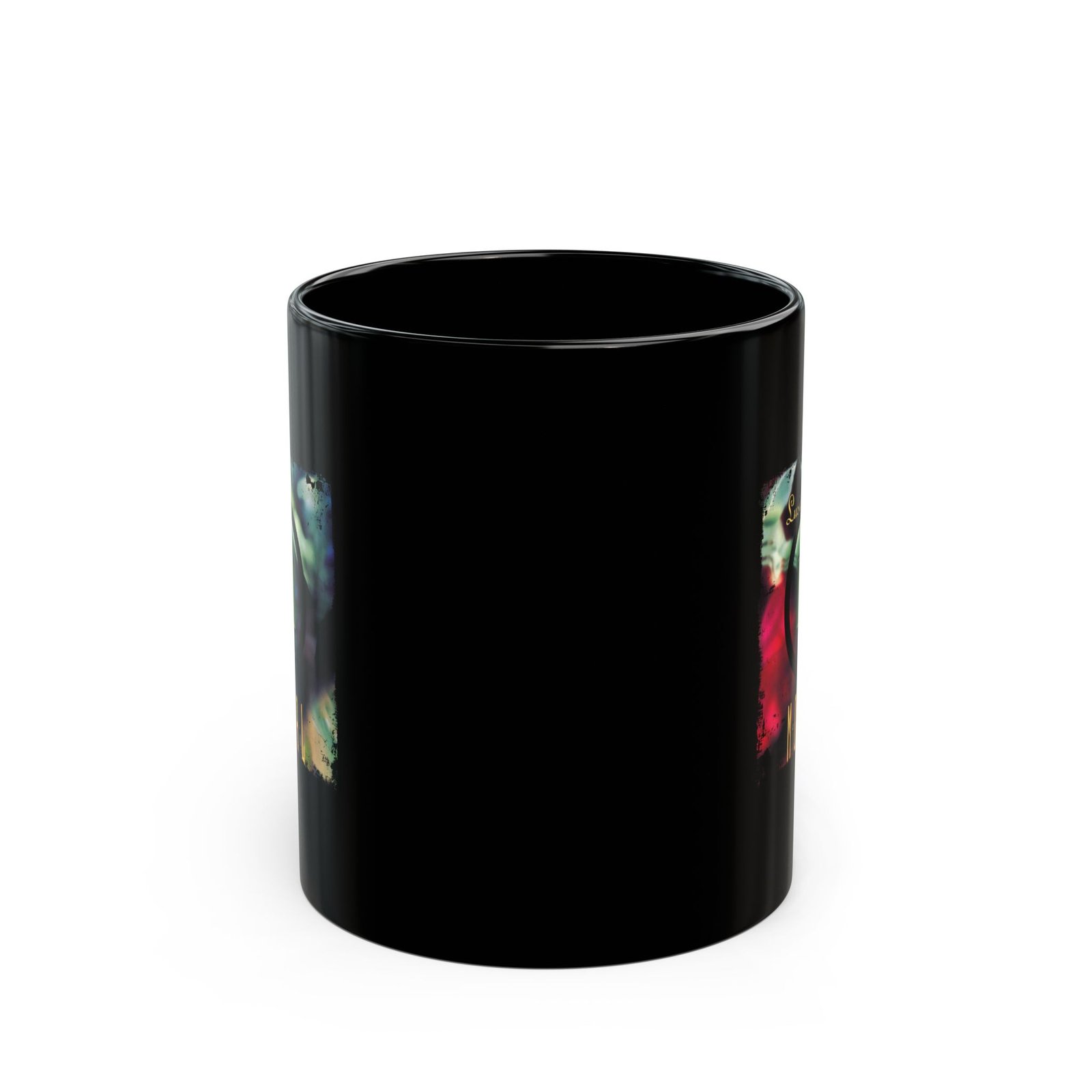Mortal - Lusis 11oz Black Mugs - Image 2