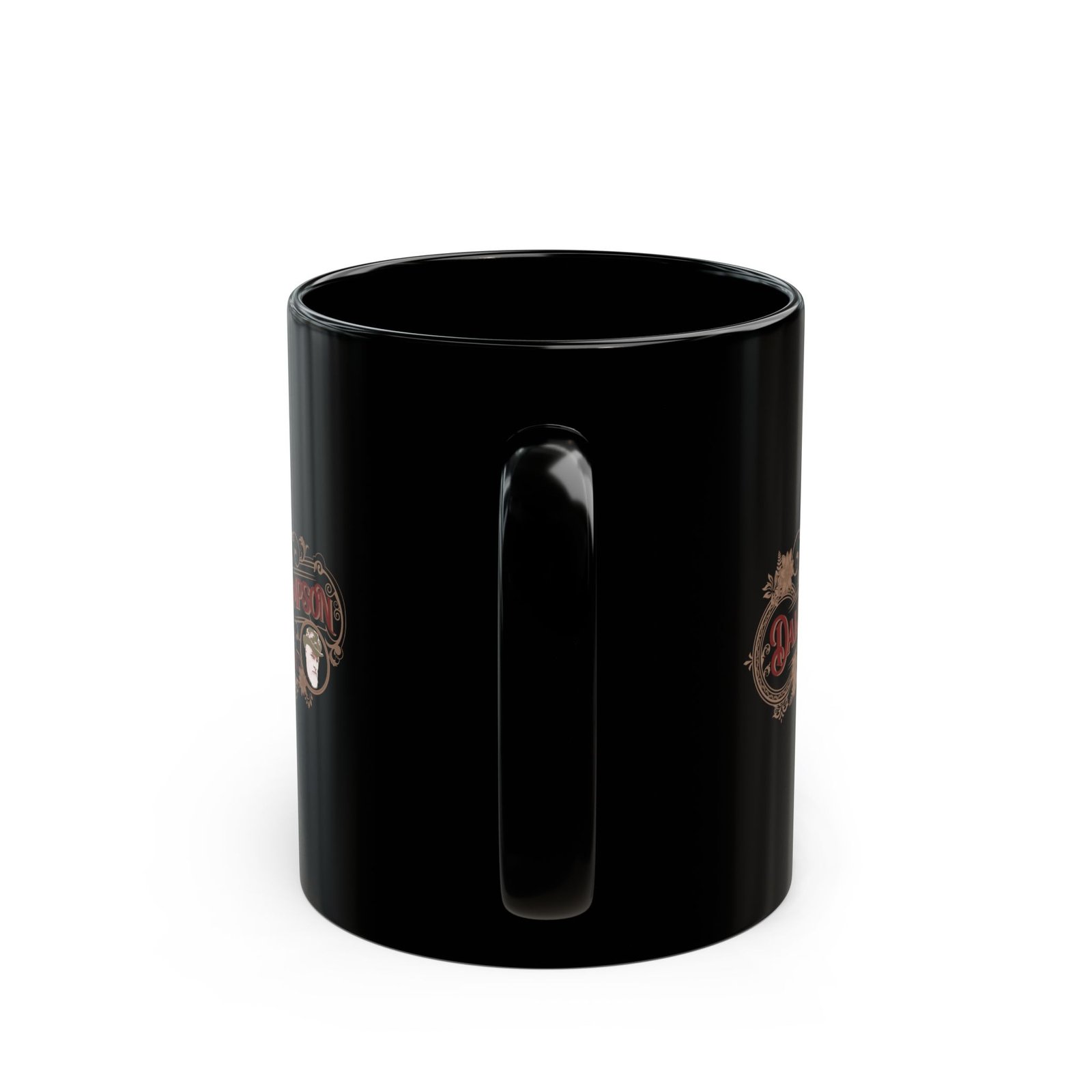 Dale Thompson And The Boon Dogs Logo 11oz Black Mugs - Image 4