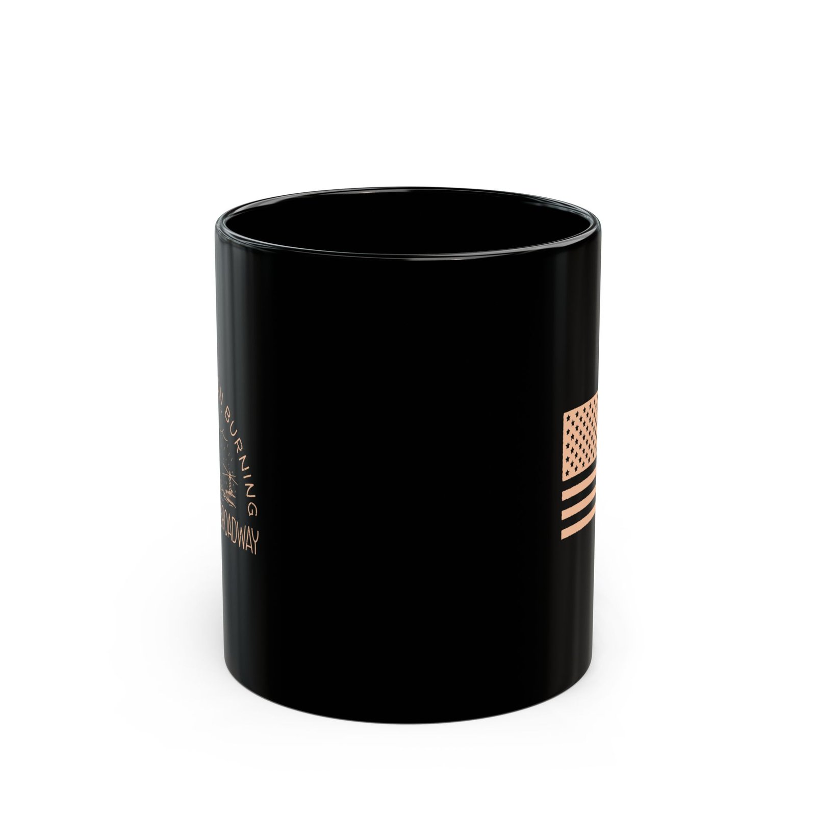 Bringing Down Broadway - Beacon 11oz Black Mugs - Image 2