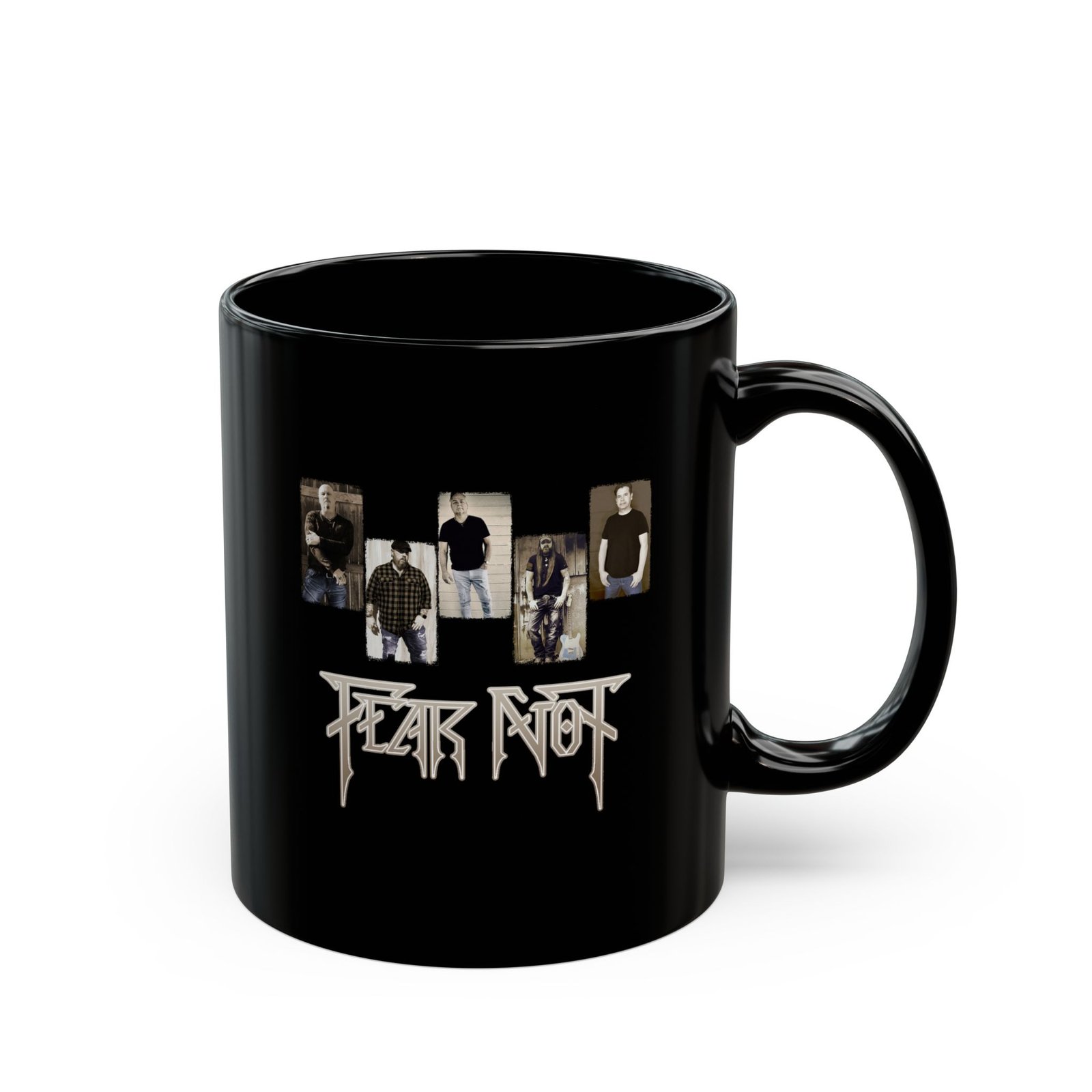Fear Not Photo 11oz Black Mugs - Image 3