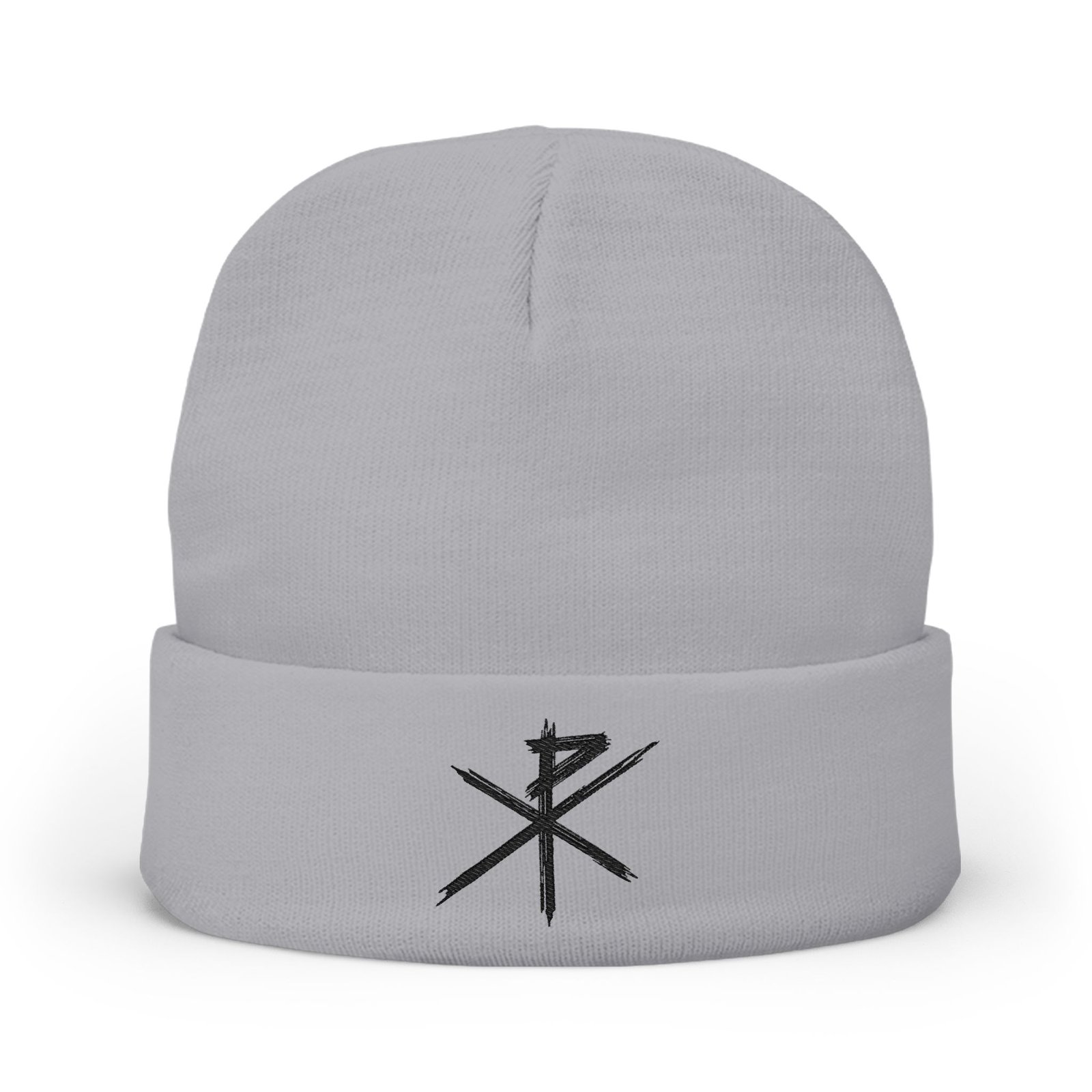 Disciple - Chi Ro Embroidered Knit Beanie (Black)