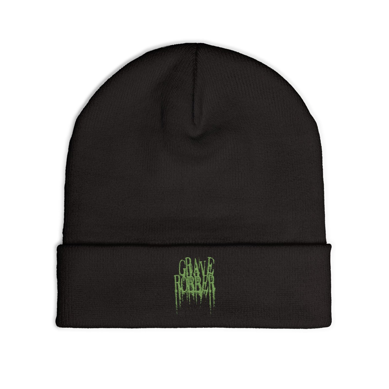 Grave Robber Logo Embroidered Knit Beanie (Green) - Image 3