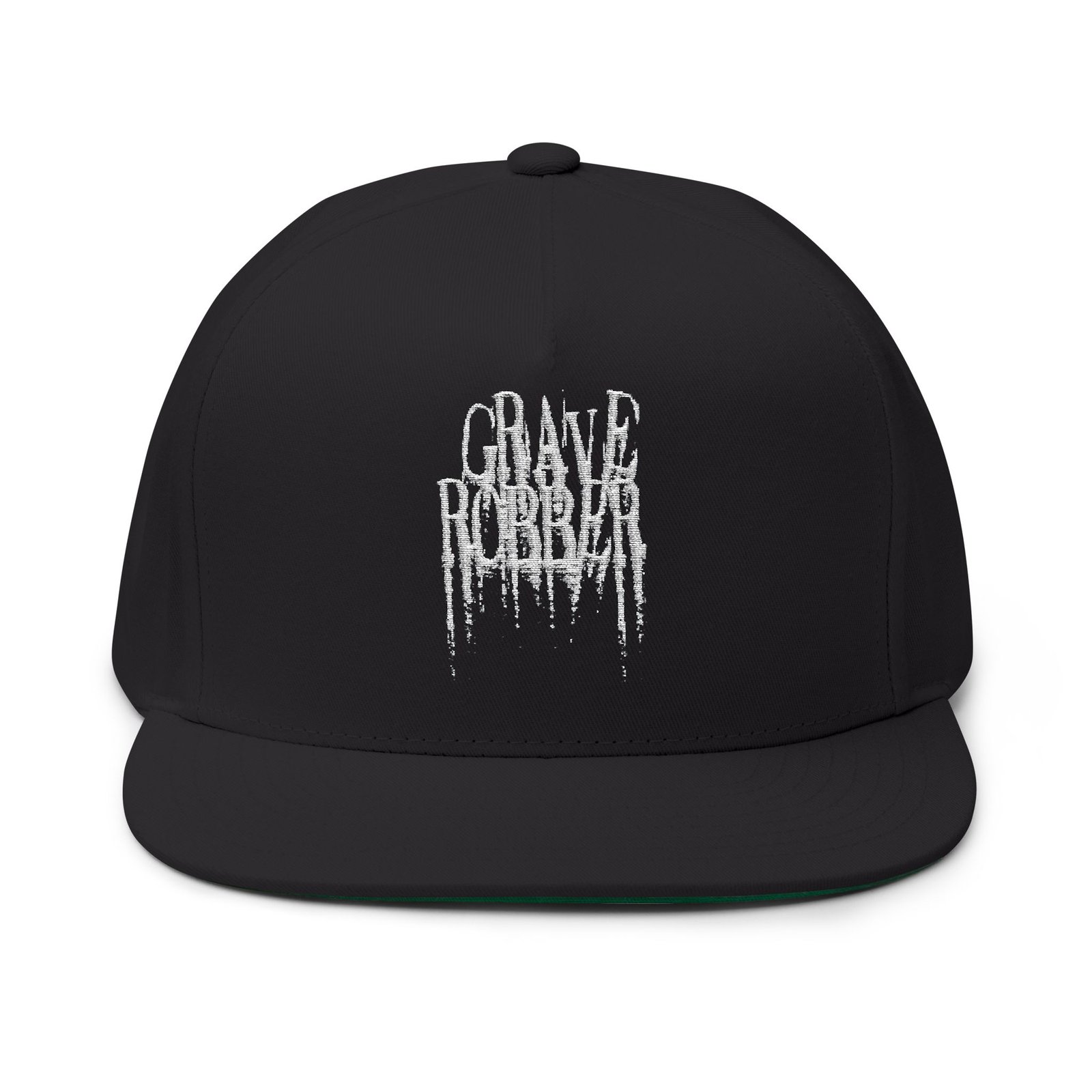 Grave Robber Logo Embroidered Flat Bill Cap