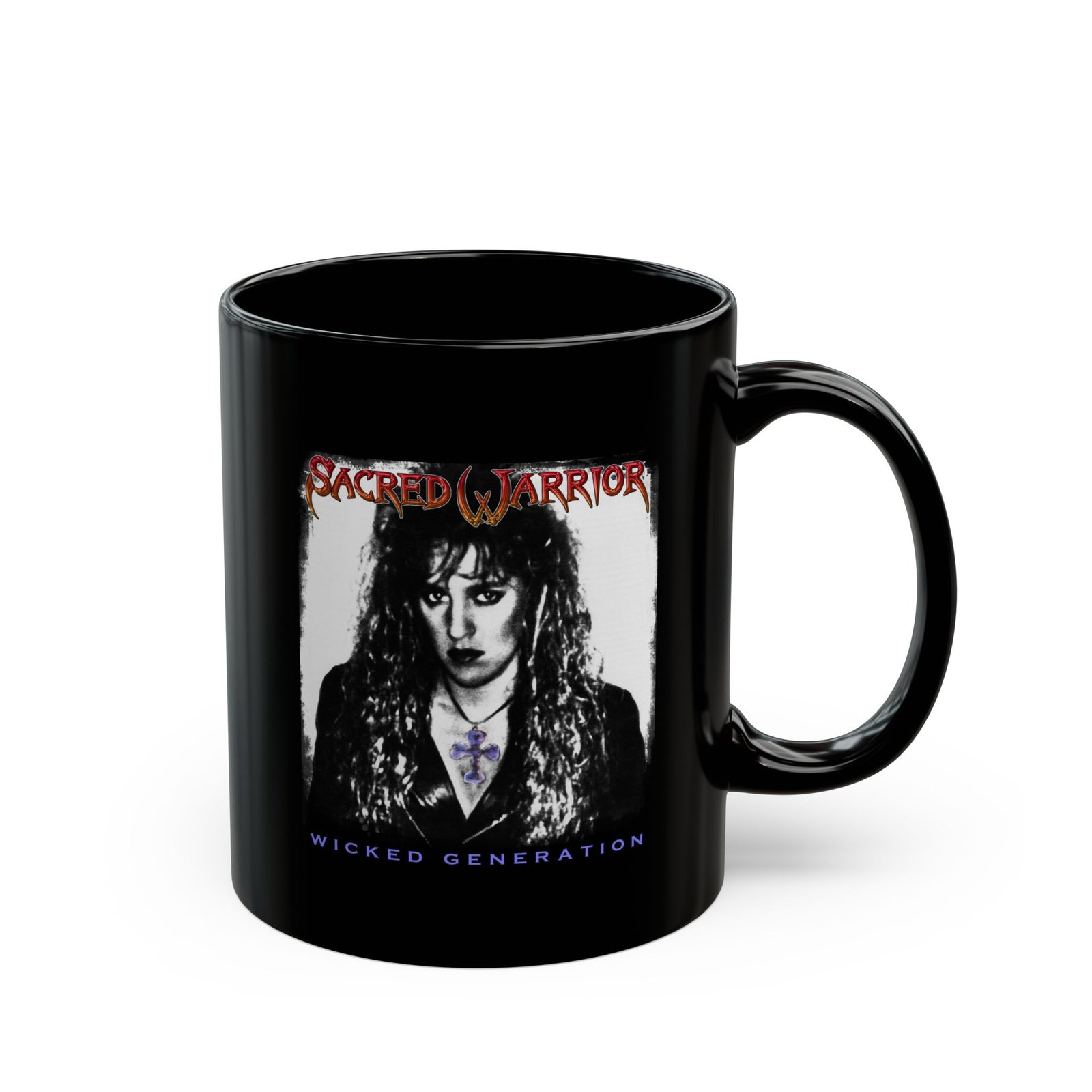 Sacred Warrior - Wicked Generation 11oz Black Mugs - Image 3