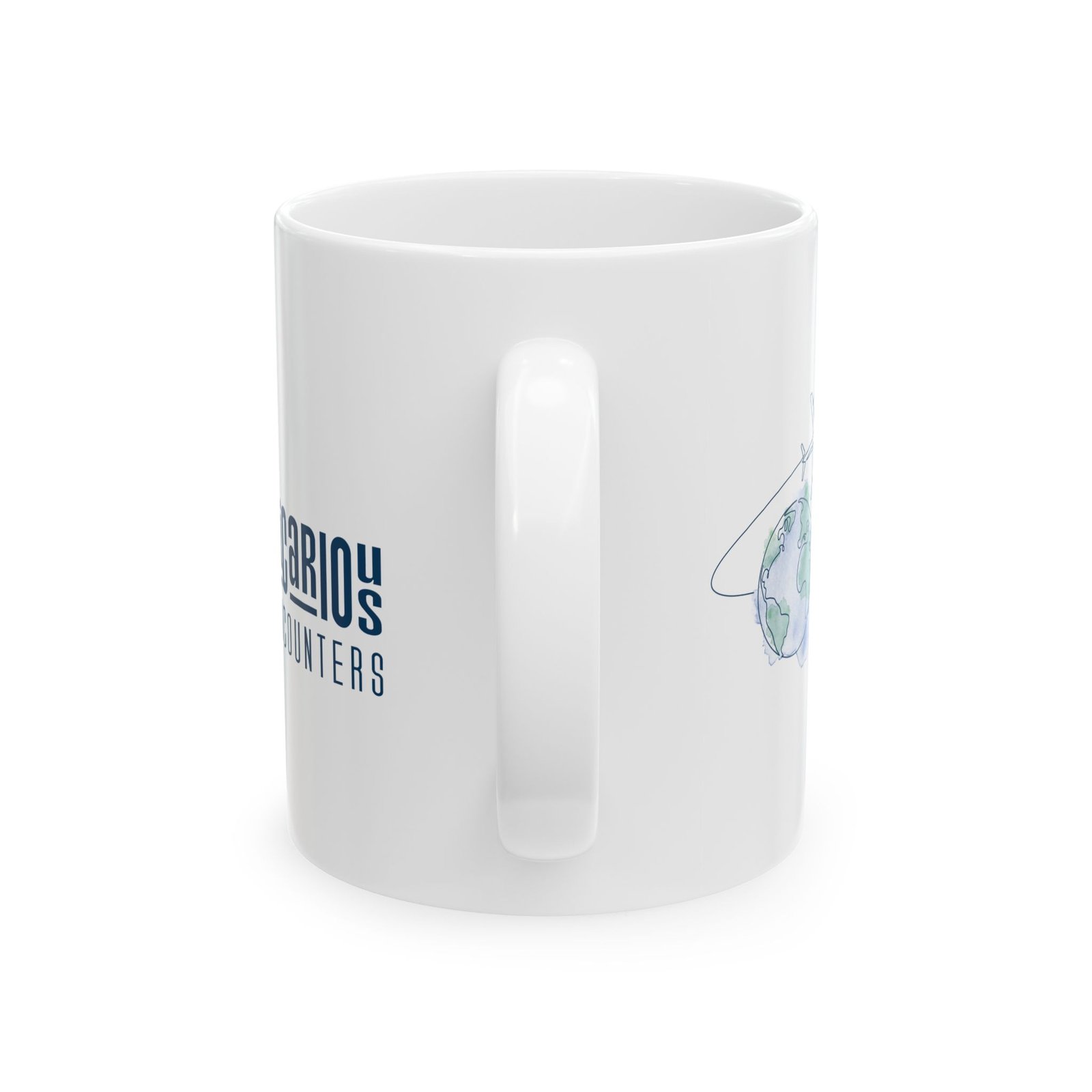 Vicarious Encounters Watercolor Logo 15oz Ceramic Mug - Image 3