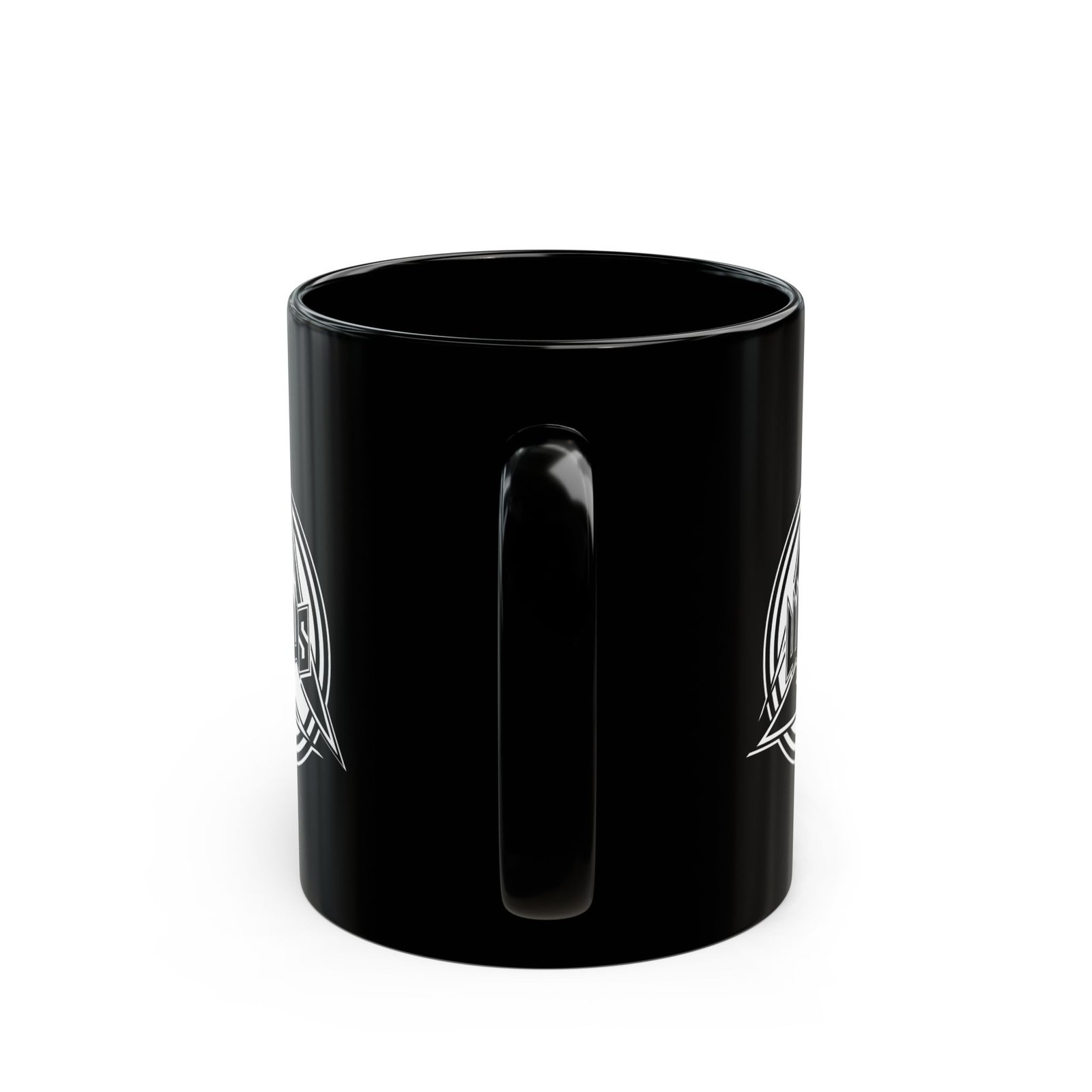 Wanus Logo 11oz Black Mugs - Image 4