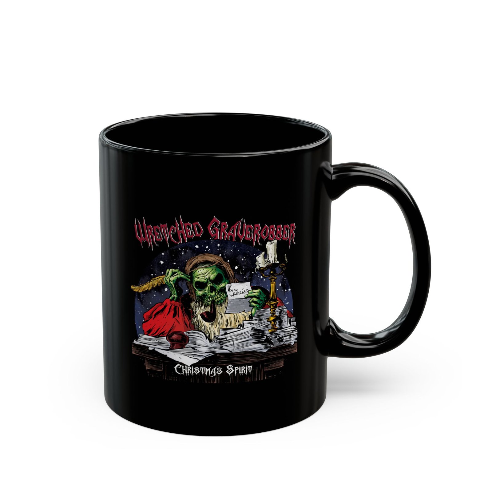 Wretched Graverobber - Christmas Spirit 11oz Black Mugs - Image 3