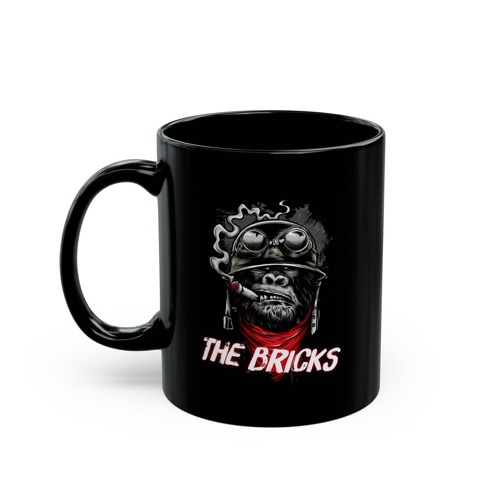 The Bricks - Gorilla 11oz Black Mugs