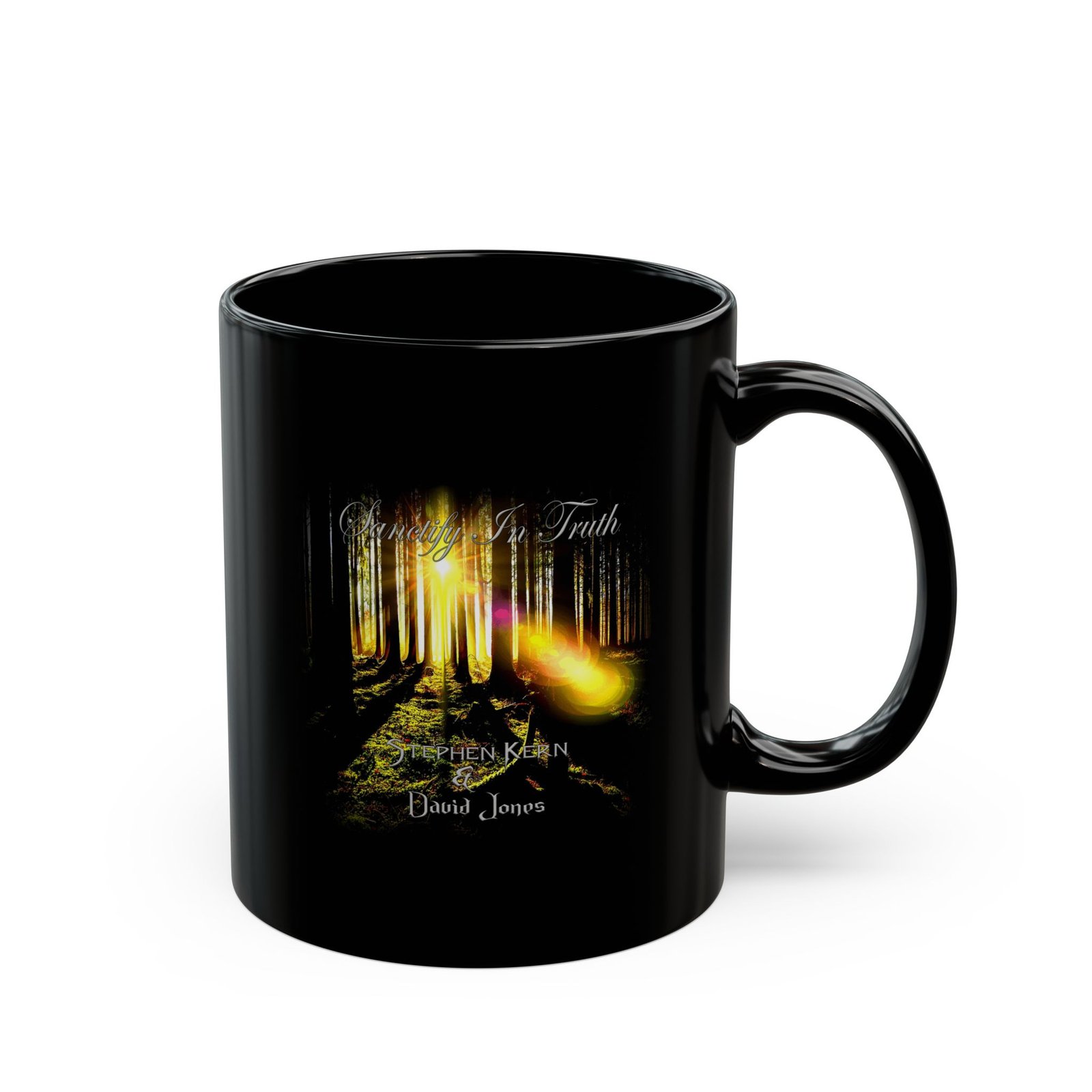 Stephen Kern - Sanctify In Truth 11oz Black Mugs - Image 3