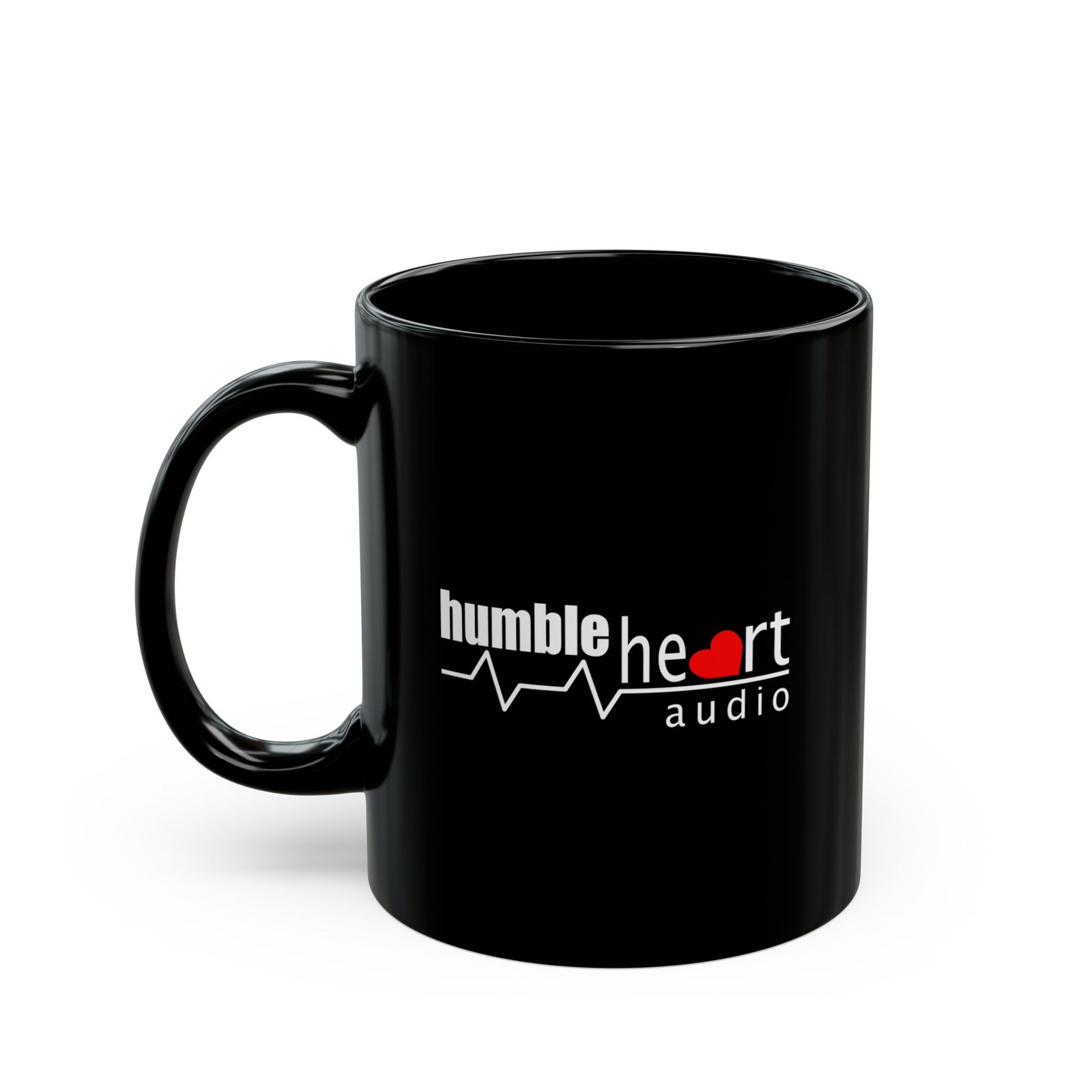 Humble Heart Audio Logo 11oz Black Mugs