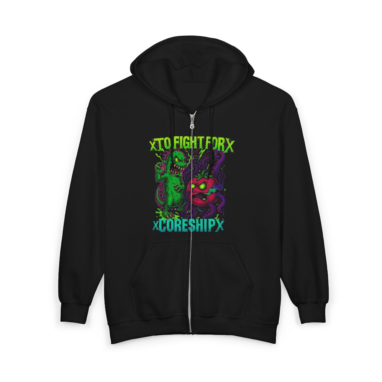 To Fight For - xCORESHIPx Veggies Full Zip Hooded Sweatshirt - Image 3