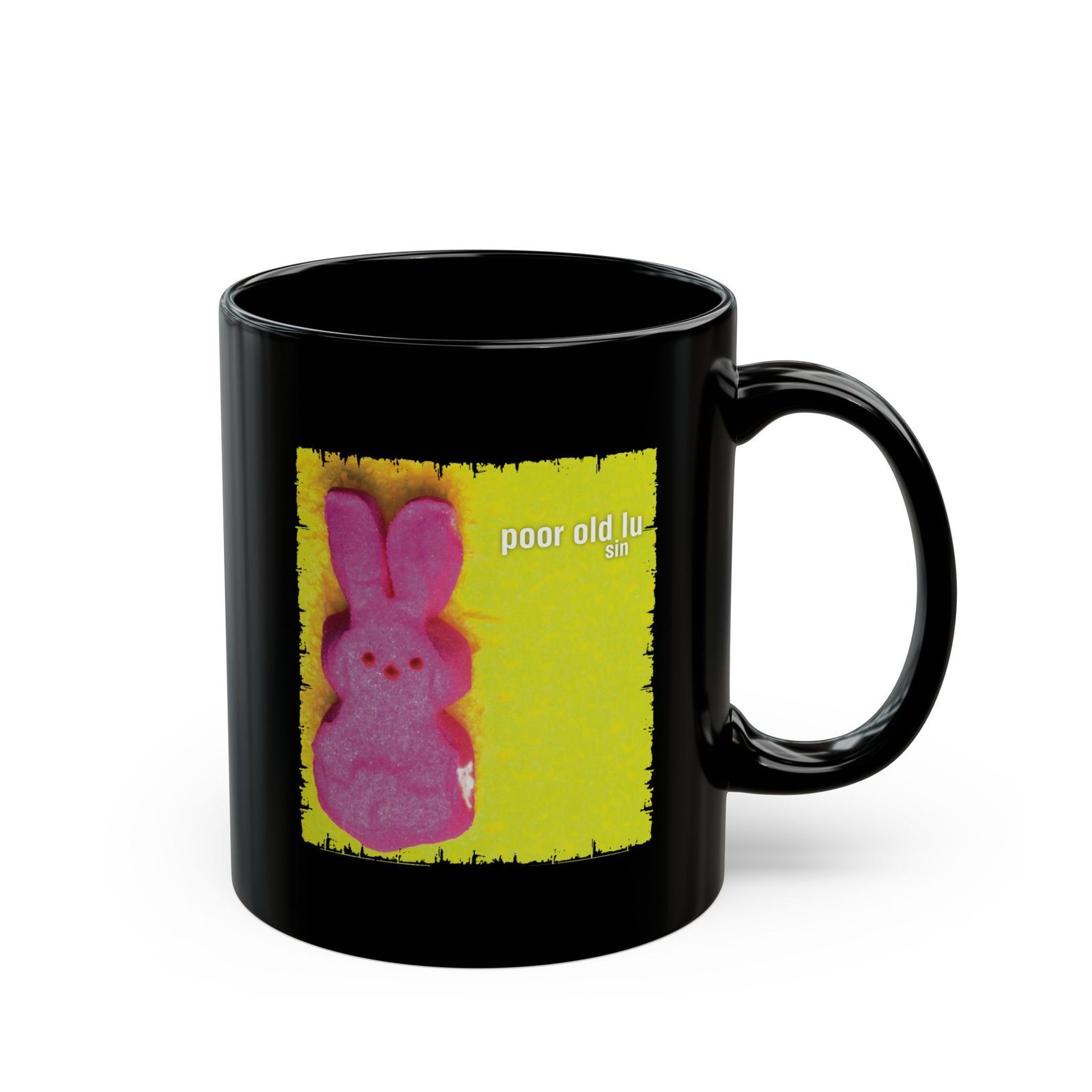 Poor Old Lu - Sin 11oz Black Mugs - Image 3