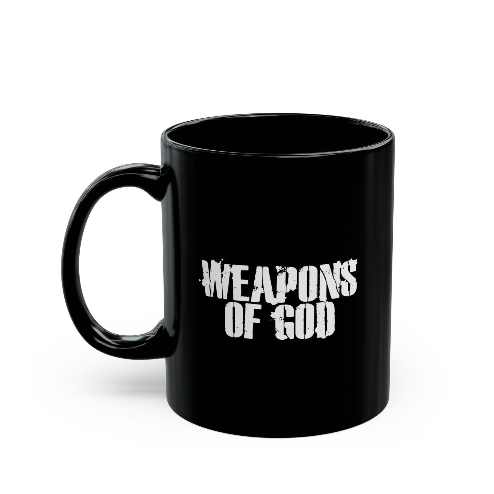 Weapons Of God Logo 11oz Black Mugs