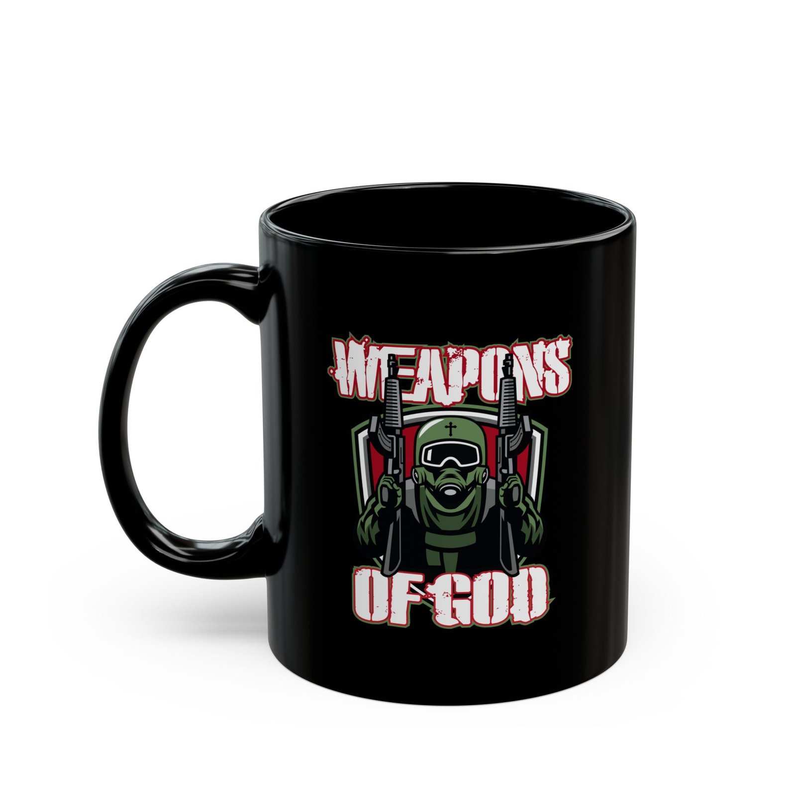 Weapons Of God Soldier 11oz Black Mugs