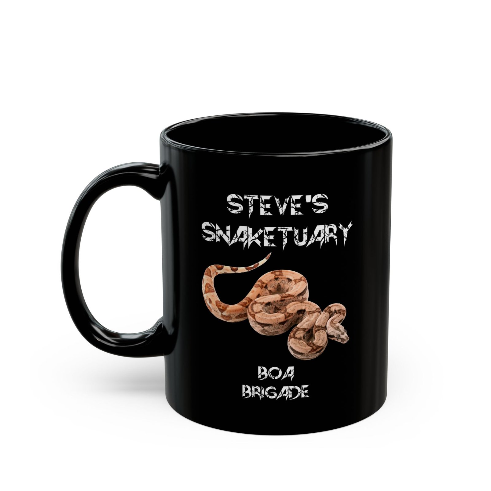 Steve's Snaketuary - Boa Brigade Black Mugs (11oz, 15oz)