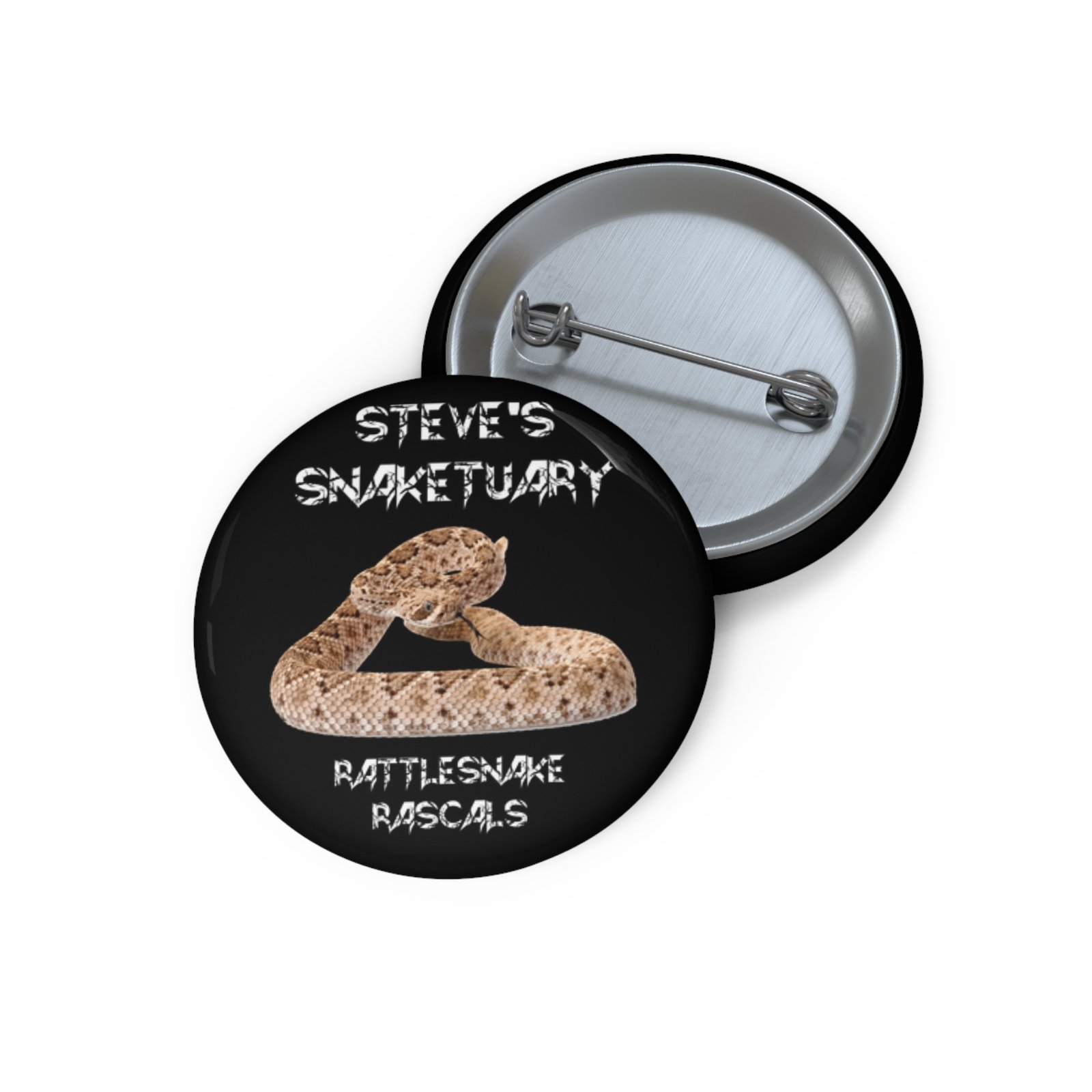Steve's Snaketuary - Rattlesnake Rascals Pin Buttons