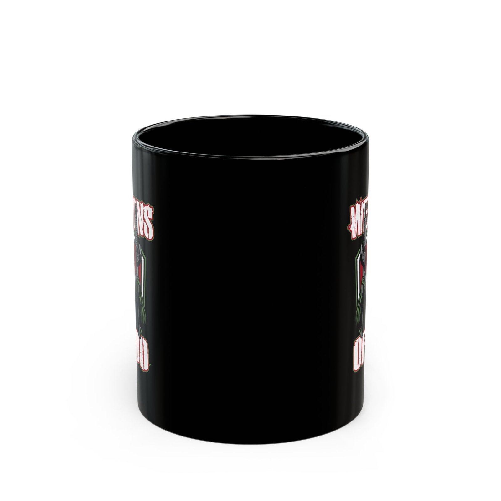 Weapons Of God Soldier 11oz Black Mugs - Image 2