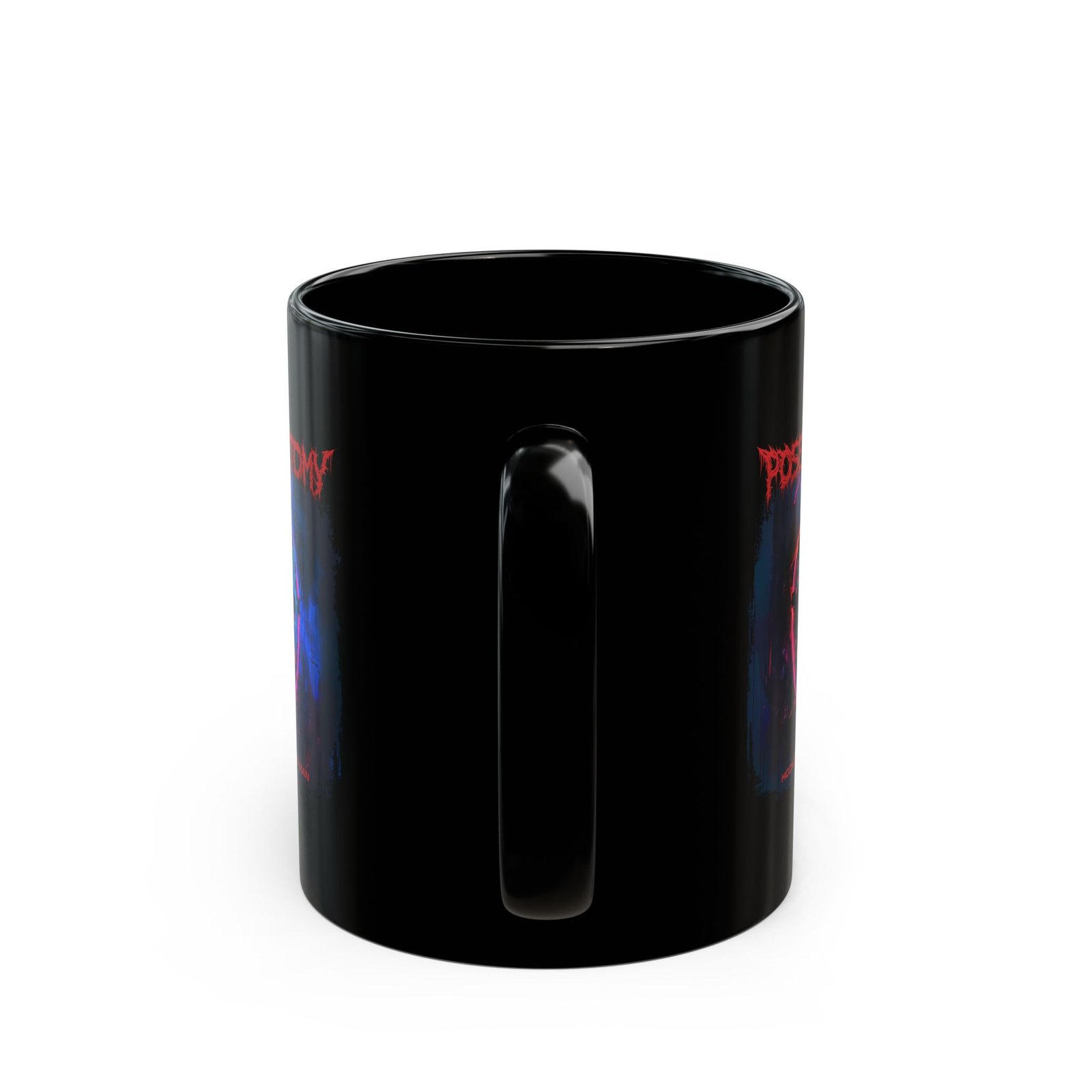 Poserectomy - Hockey-Masked Man (Broken Curfew Records) 11oz Black Mugs - Image 4