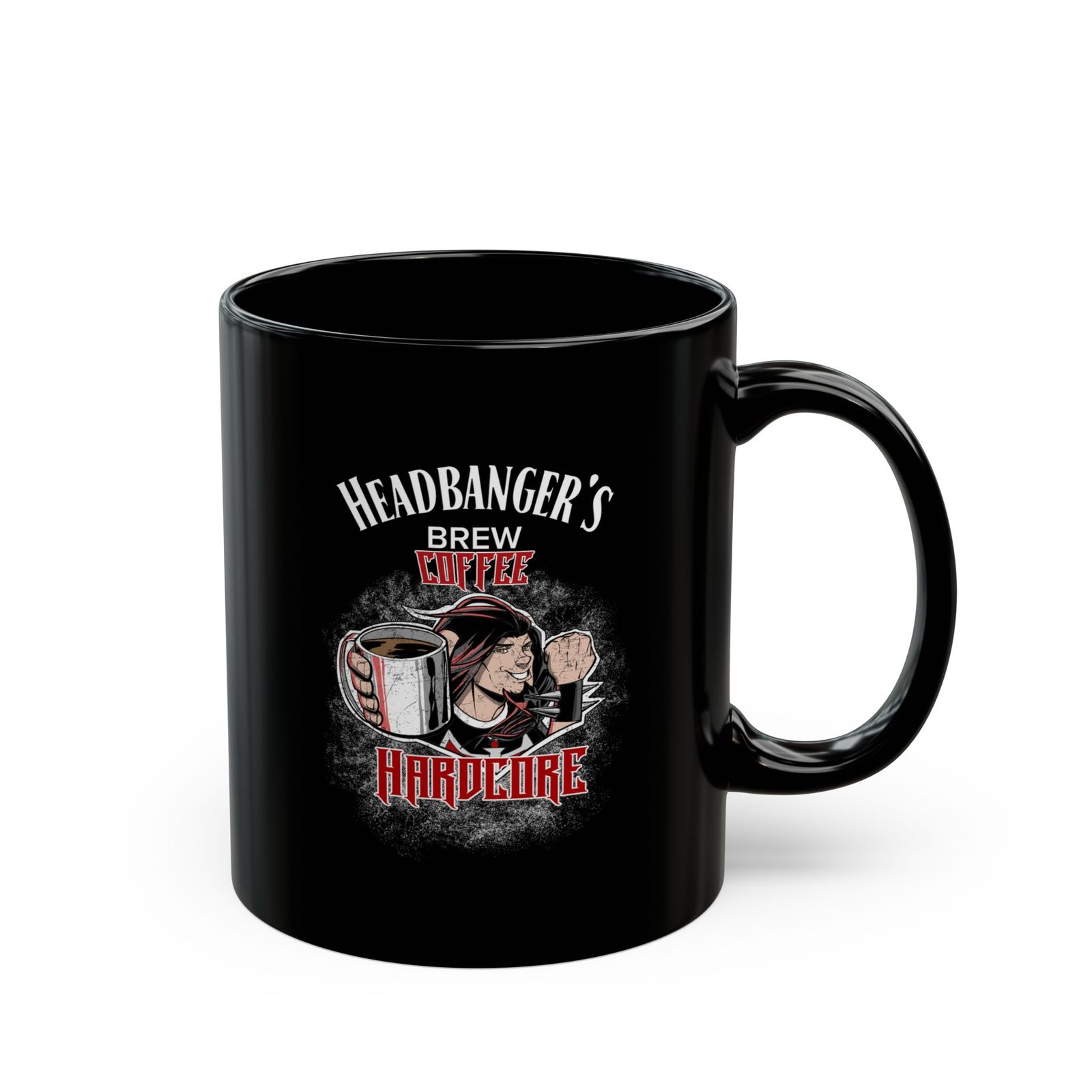 Headbanger's Brew - Hardcore 11oz Black Mugs - Image 3